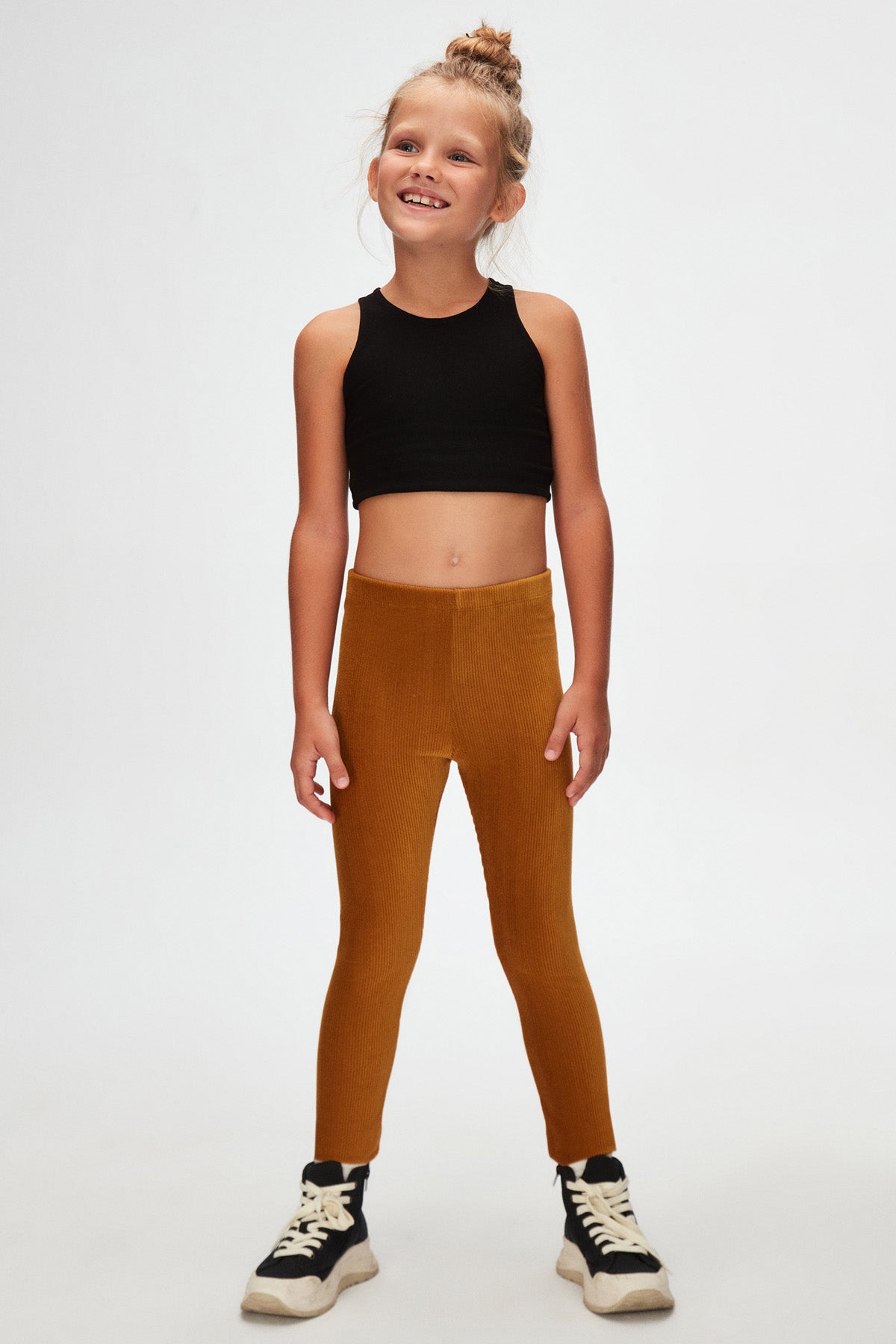 Girls' Ribbed Corduroy Leggings (HONEY MUSTARD)