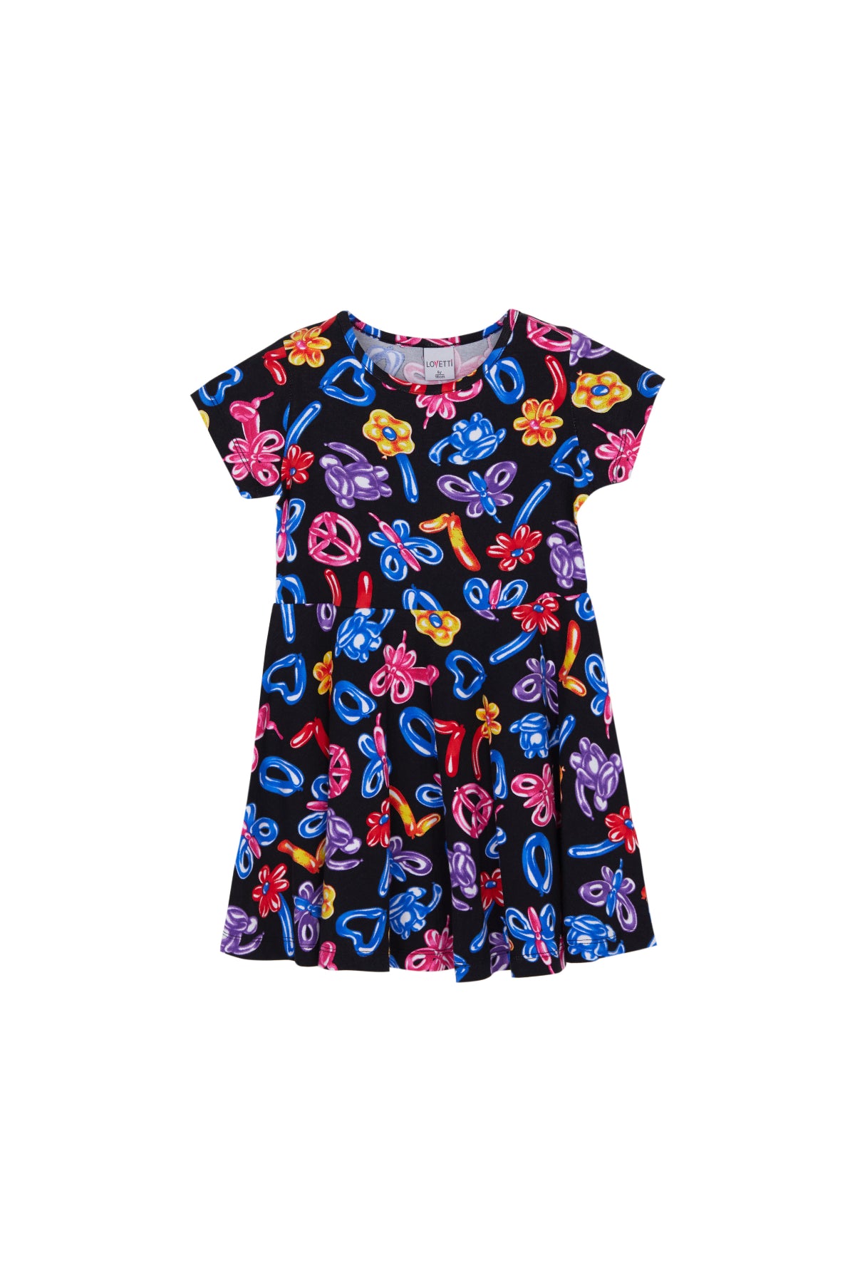 Jelly Balloon Girls' Patterned Short Sleeve Dress