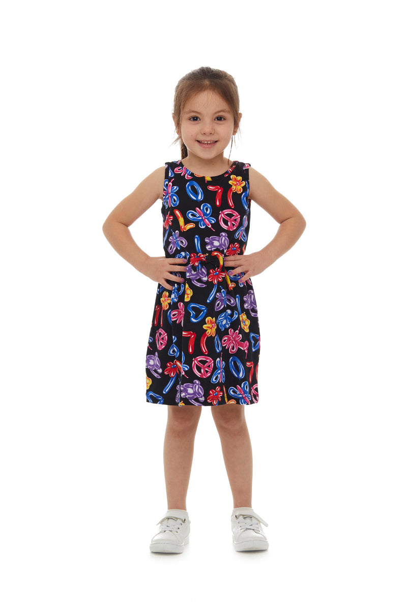 Jelly Balloon Girls' Patterned Sleeveless Dress
