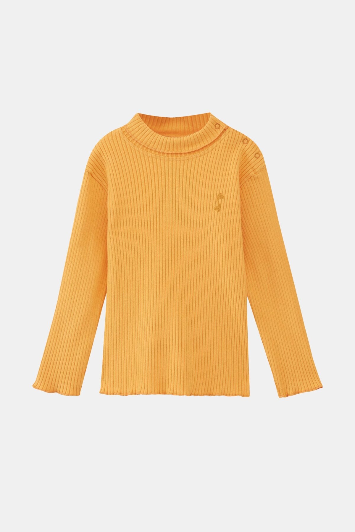 Girls' Heart Print Ribbed Top and Bottom Set (CADMIUM YELLOW)