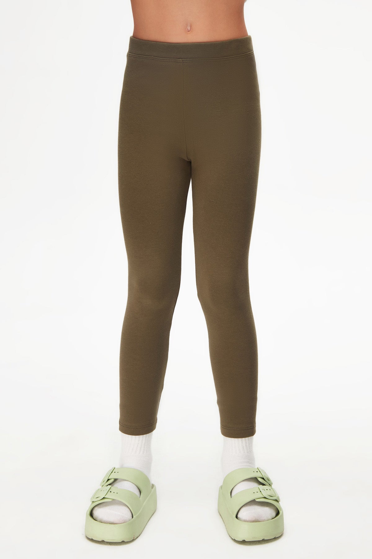 Basic Girls Winter Leggings (MILITARY OLIVE)