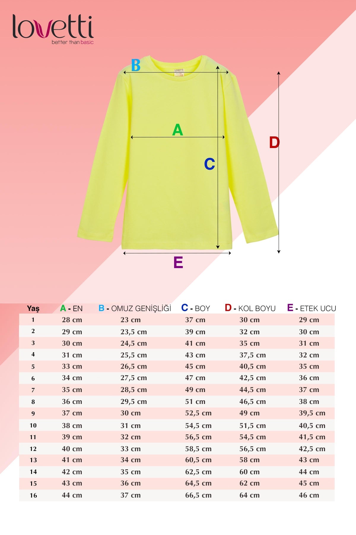 Basic Unisex Kids Seasonal Crew Neck Long Sleeve T-Shirt_sizechart (MILITARY OLIVE)