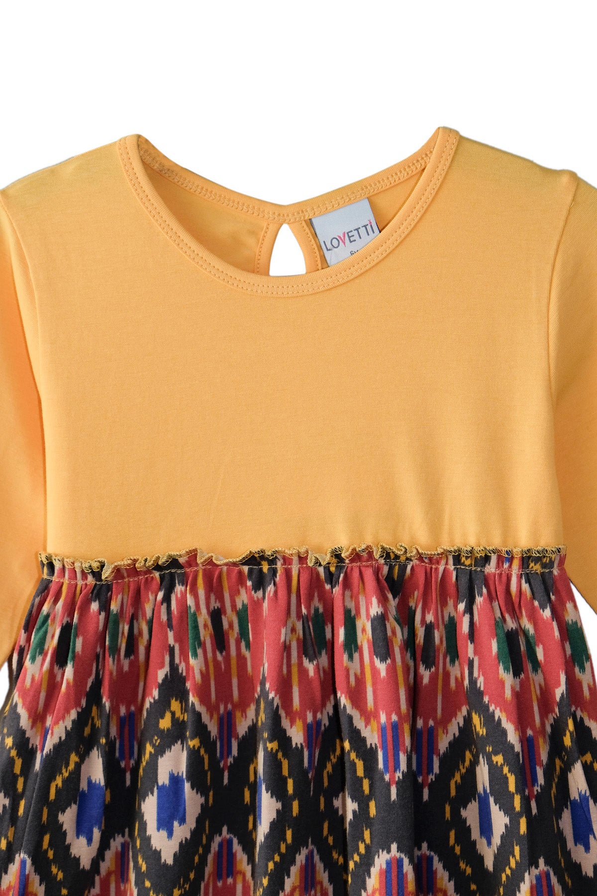 Girls Kilim Pattern Long Sleeve Dress_sizechart (AMBER)
