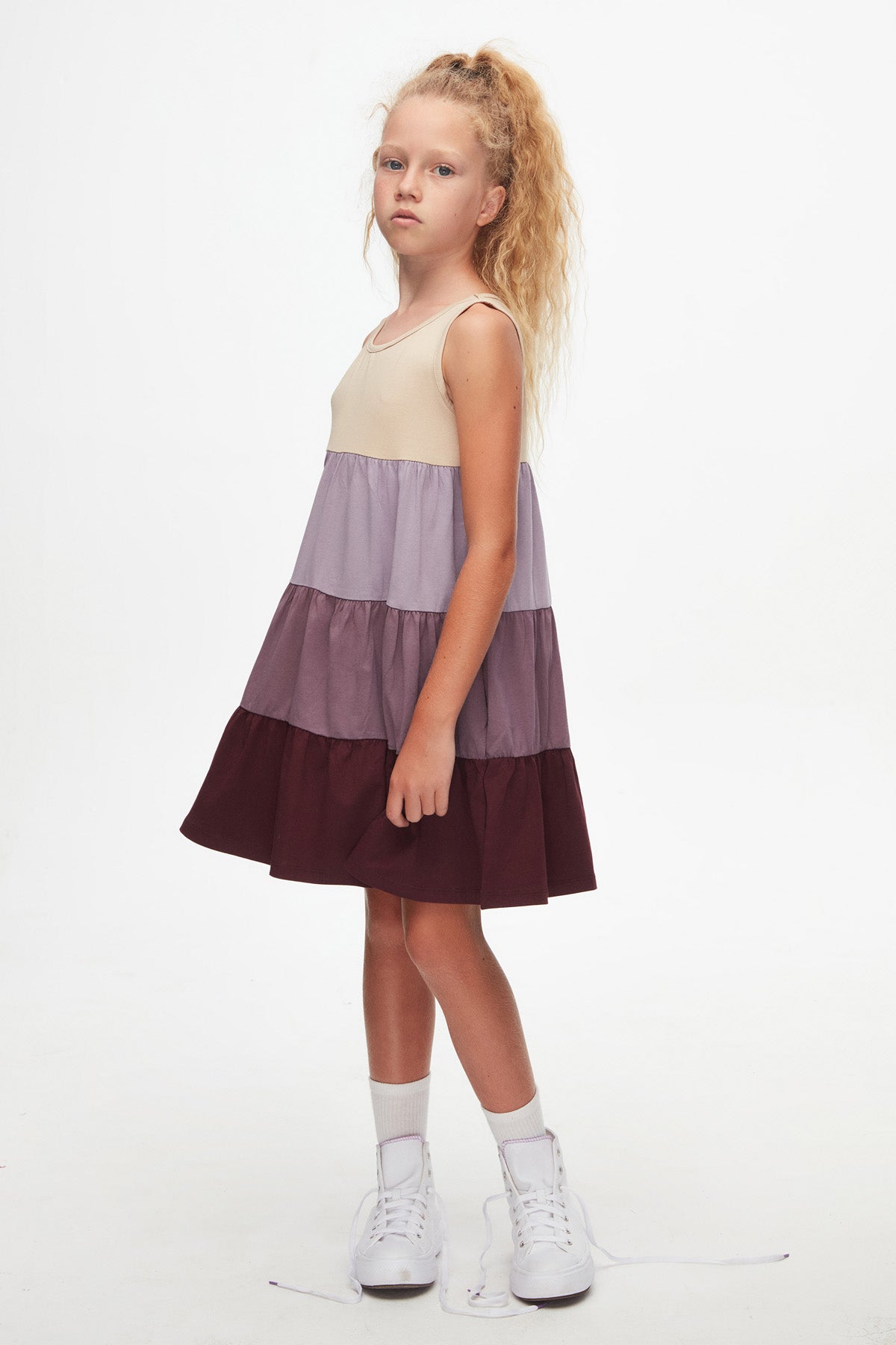 Girls' Tiered Smocked Strappy Dress