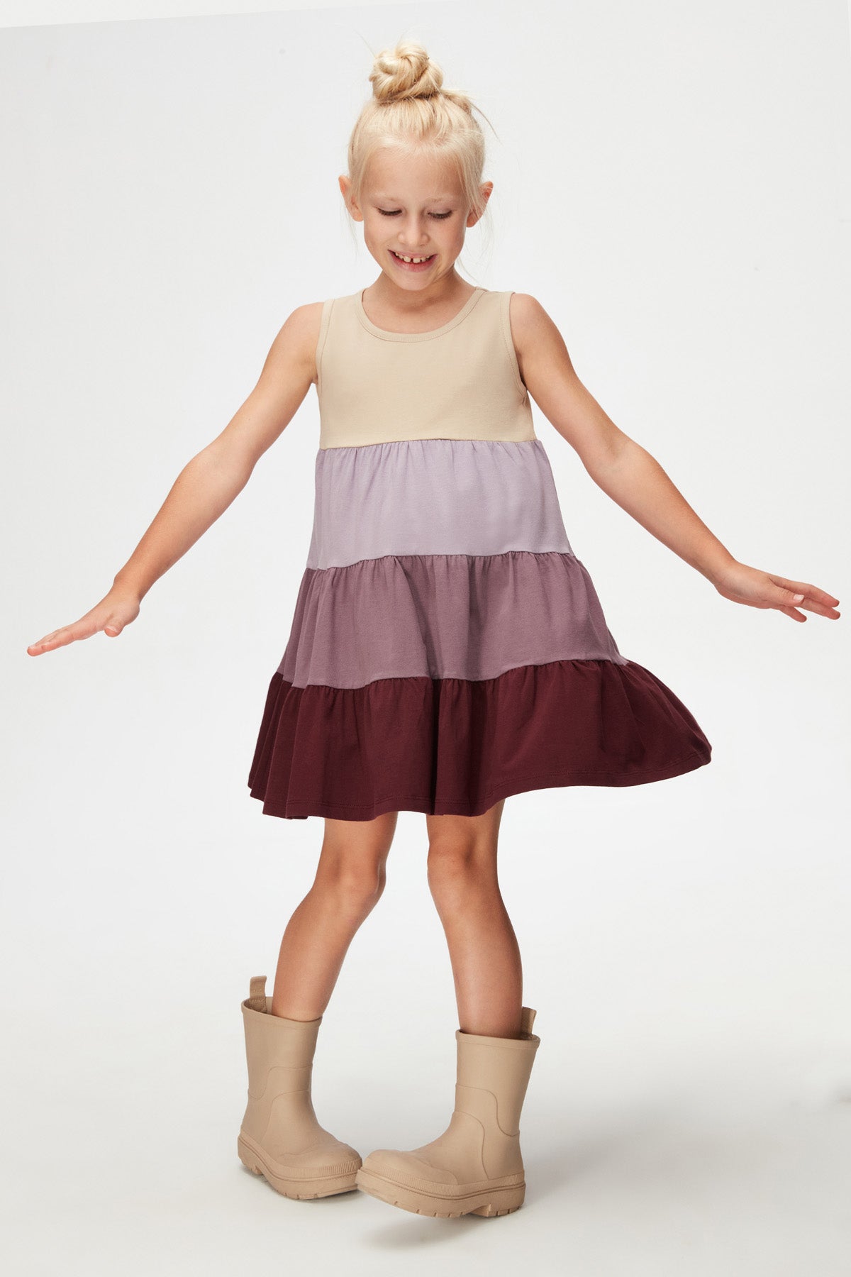 Girls' Tiered Smocked Strappy Dress