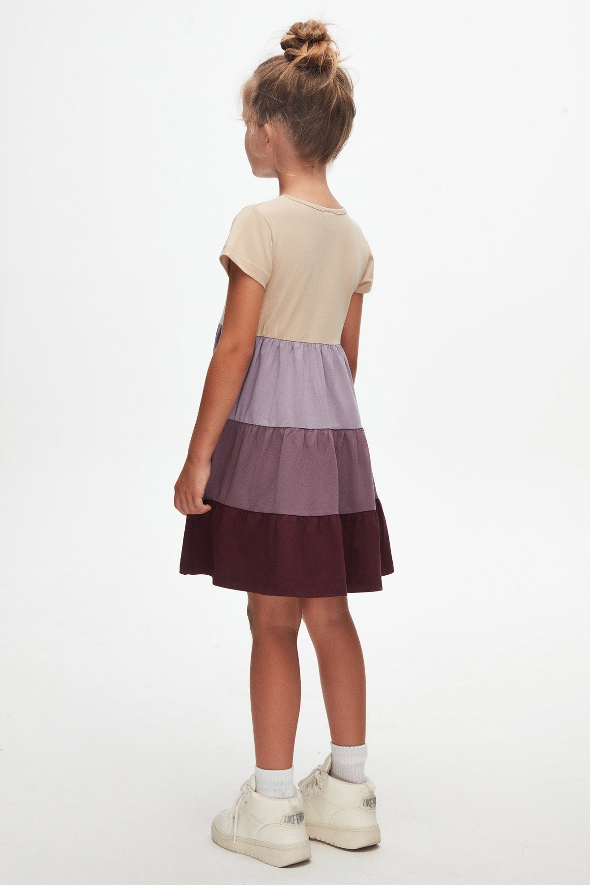 Girls' Tiered Short Sleeve Dress