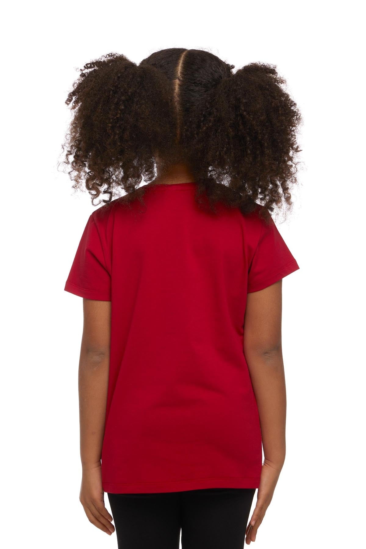 Basic Unisex Kids Crew Neck Short Sleeve T-Shirt (POPPY RED)