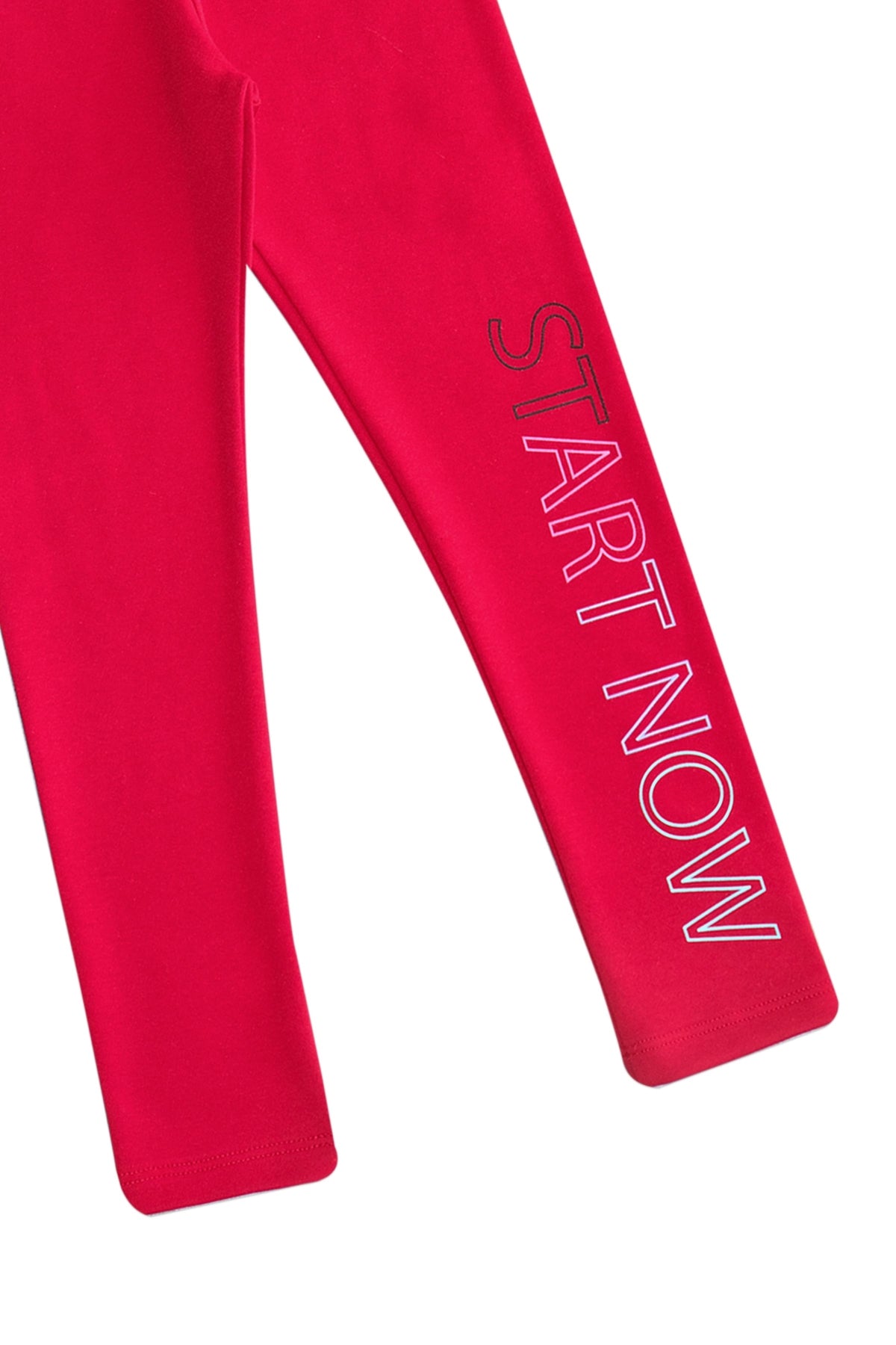 Girls' Start Now Printed Winter Fleece-Lined Leggings_sizechart (POPPY RED)