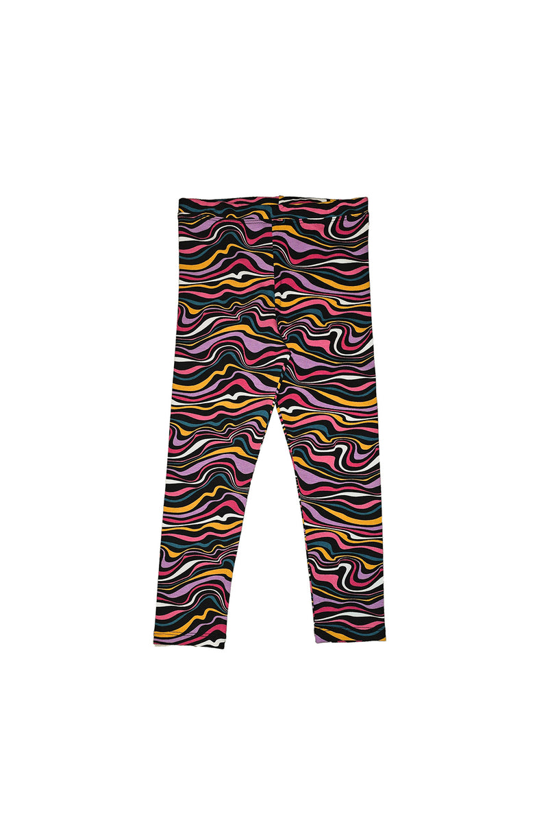 Girls' Wave Pattern Leggings