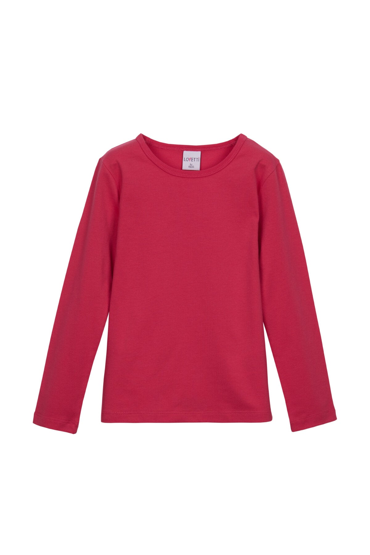 Girls' Basic Seasonal Stretch Long Sleeve T-Shirt (RASPBERRY)