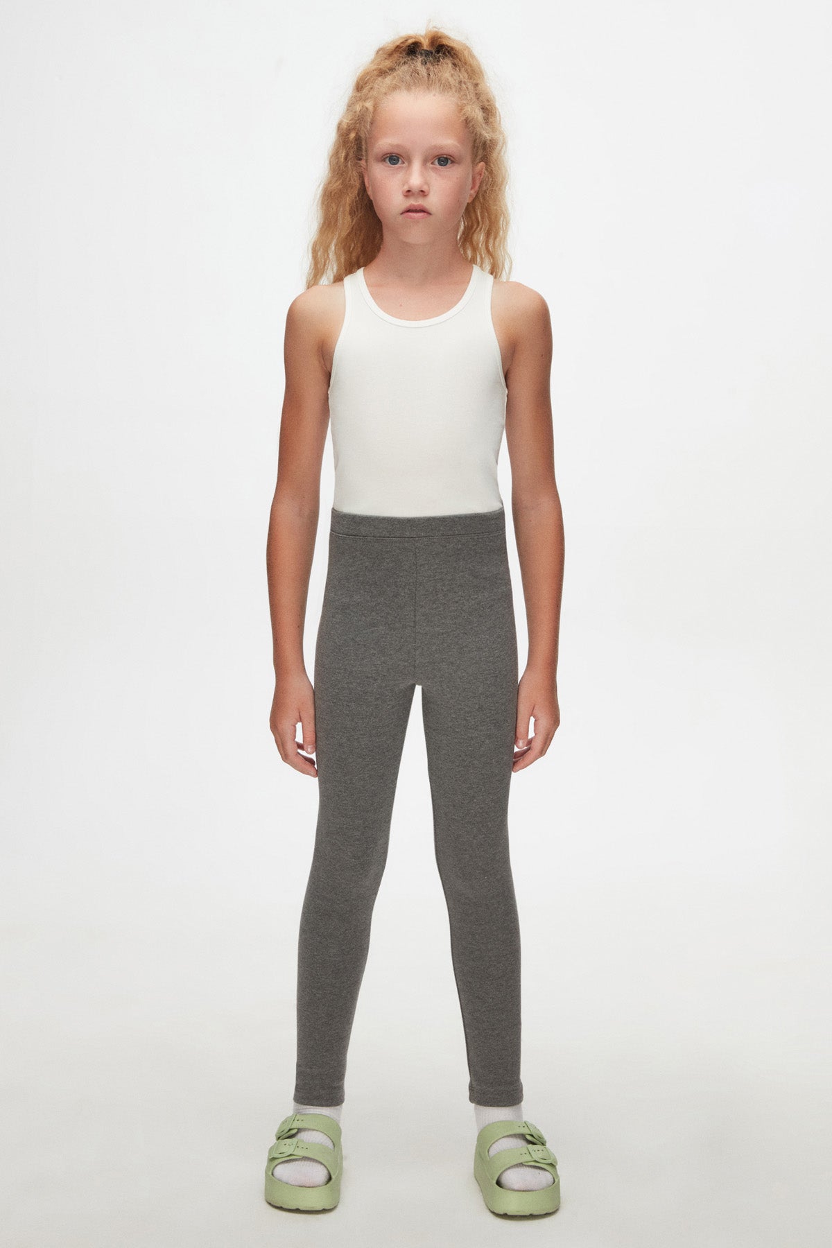 Basic Girls Winter Leggings (STORM GRAY)