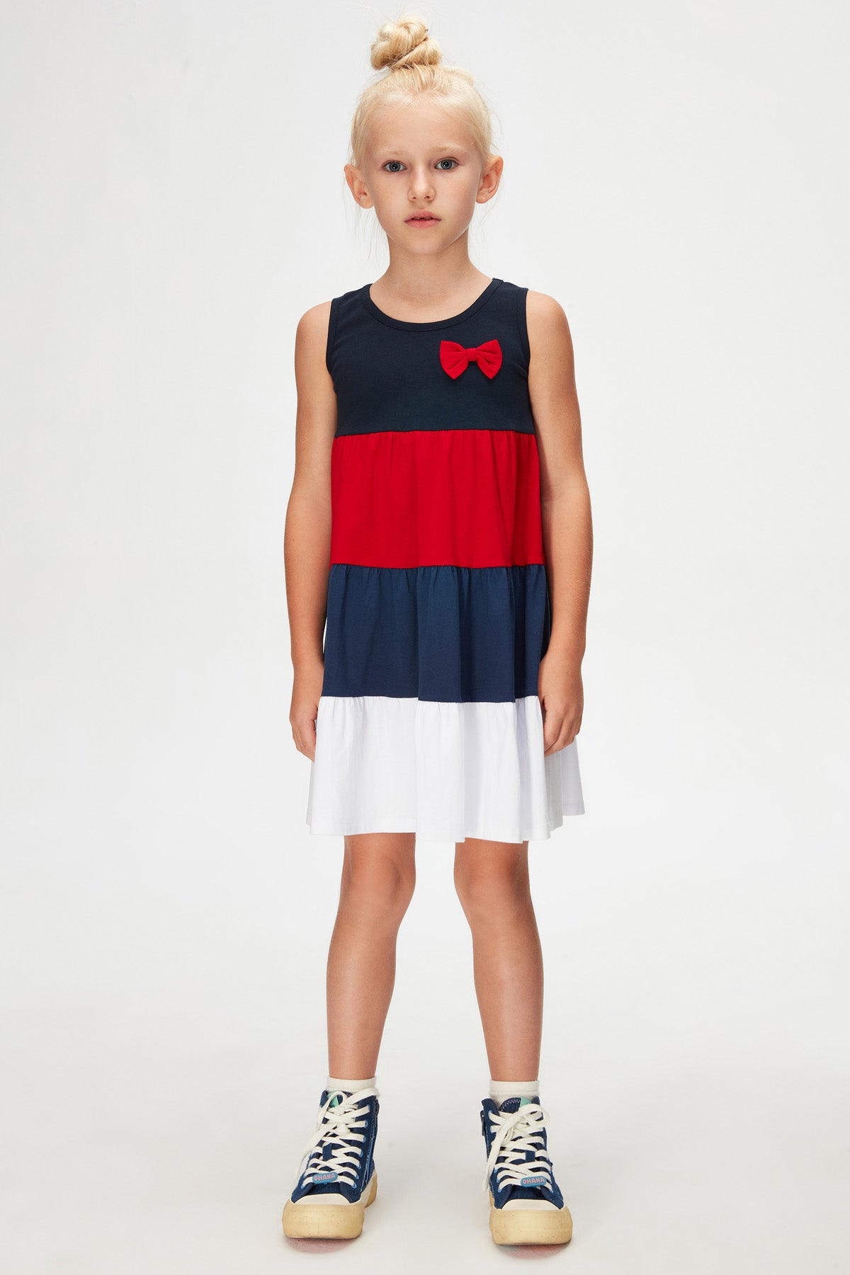 Girls' Ruched Strap Dress