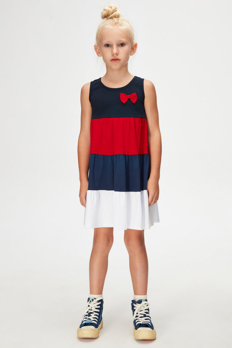 Girls' Ruched Strap Dress