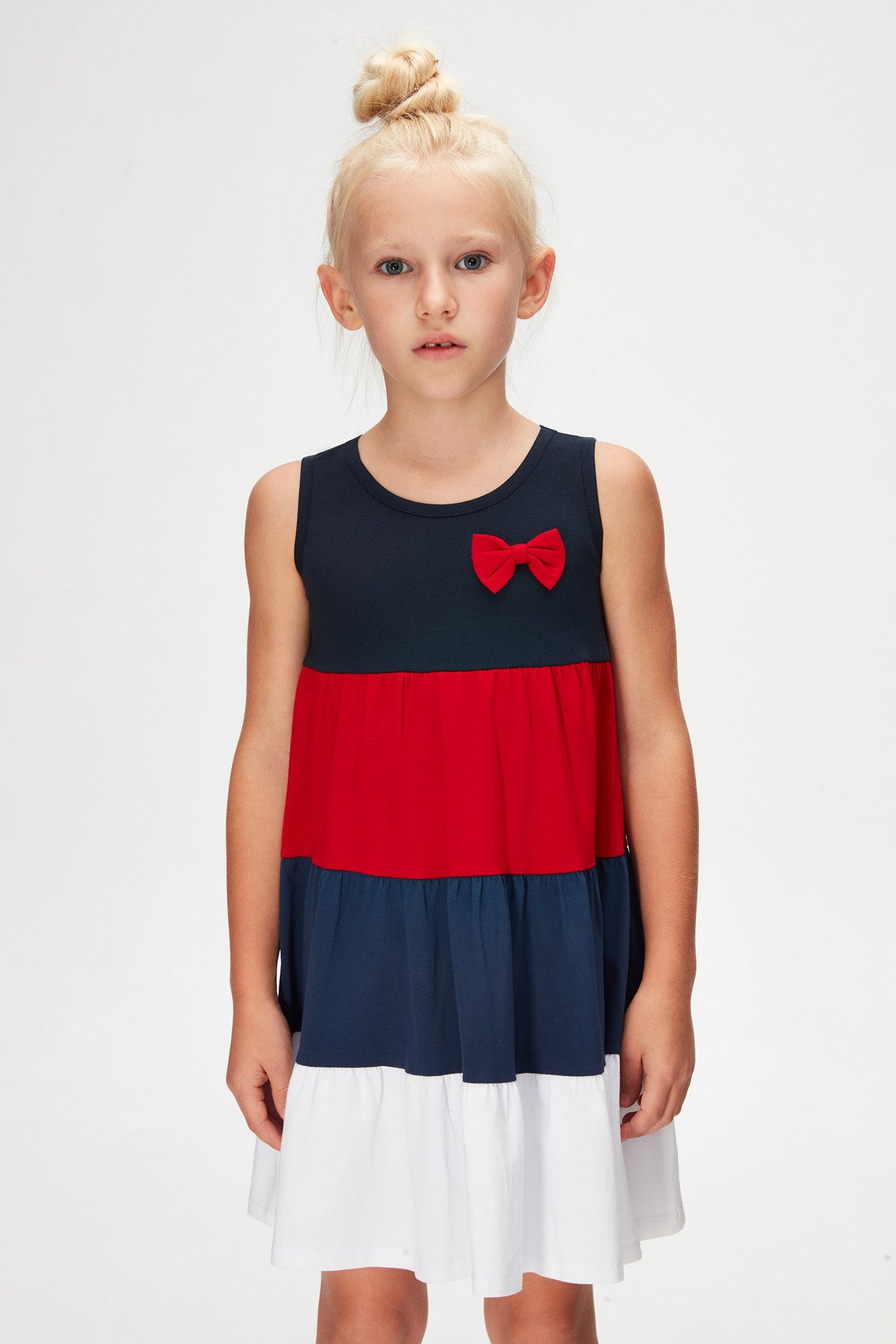 Girls' Ruched Strap Dress