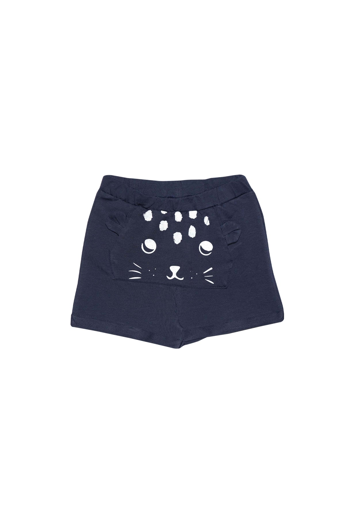 Girls' Kangaroo Pocket Shorts (DARK NAVY)