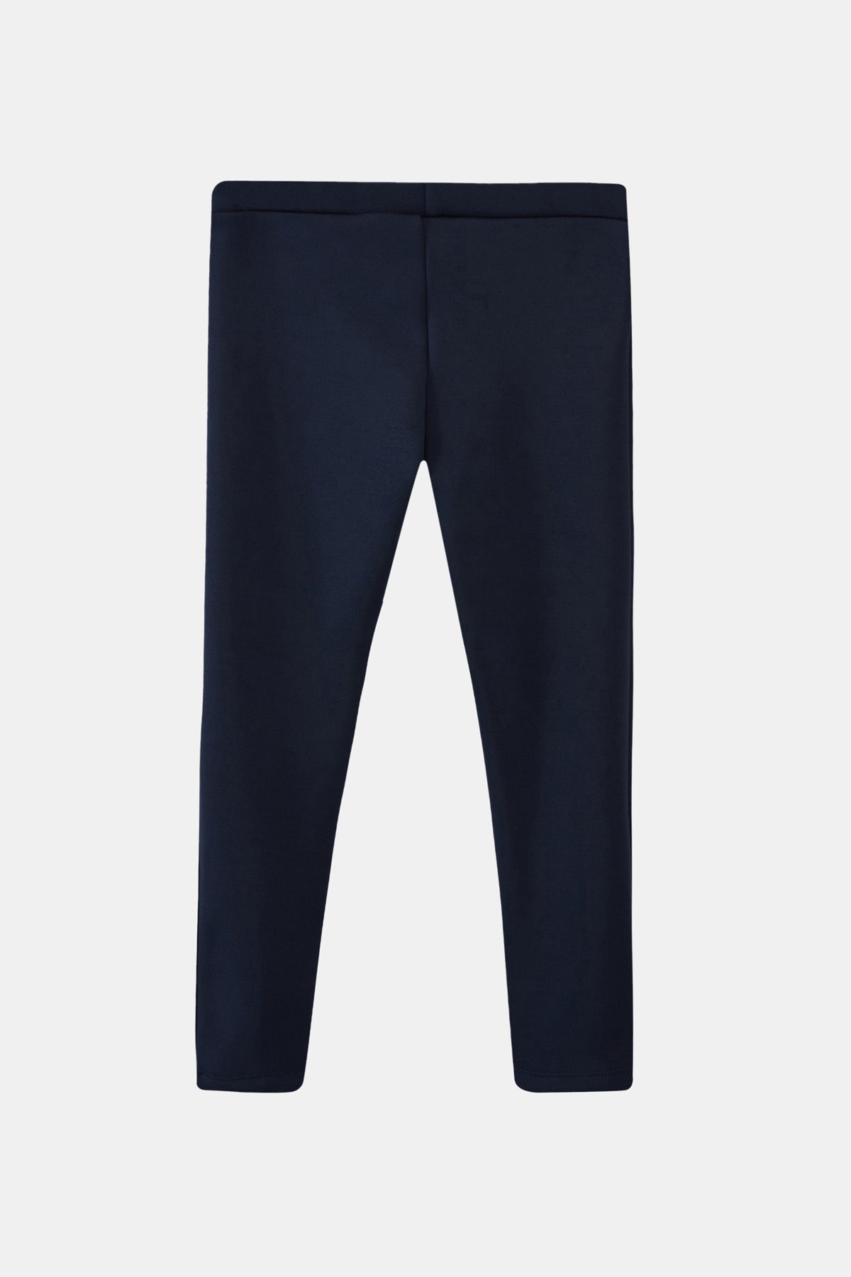 Girls' Extra Thick Plush-Lined Winter Leggings with Decorative Pockets (DARK NAVY)