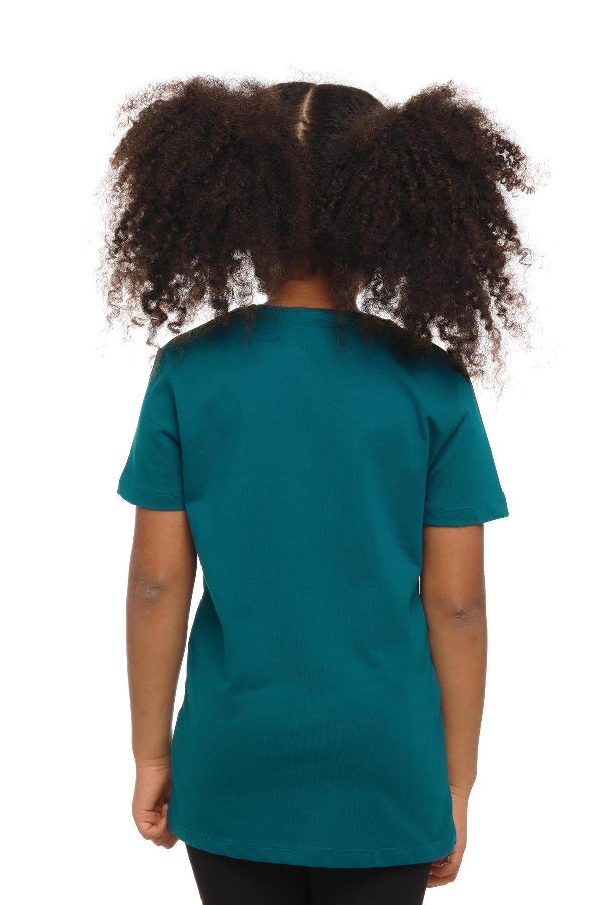 Basic Unisex Kids Crew Neck Short Sleeve T-Shirt (PACIFIC)