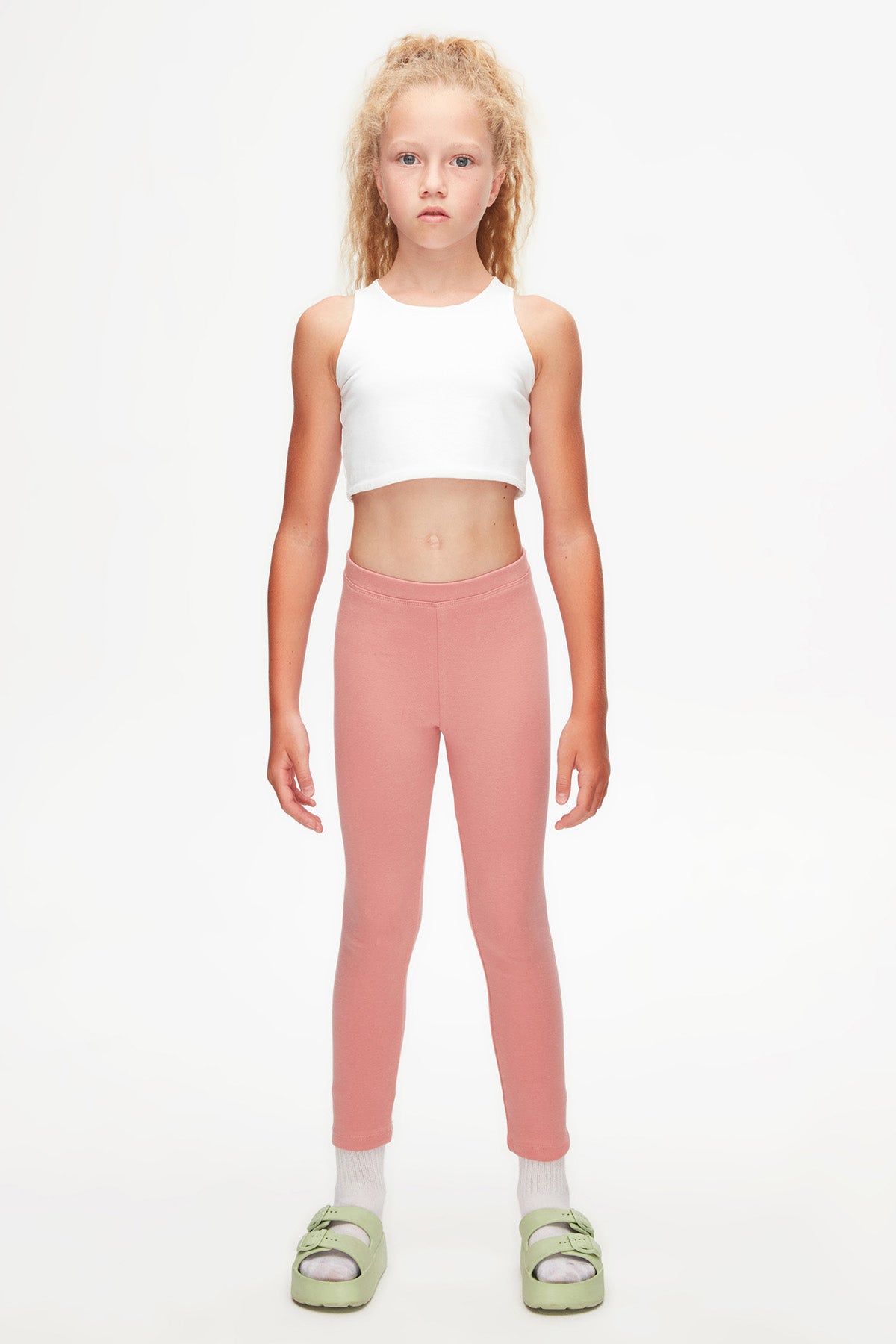 Basic Girls Winter Leggings (DARK POWDER PINK)