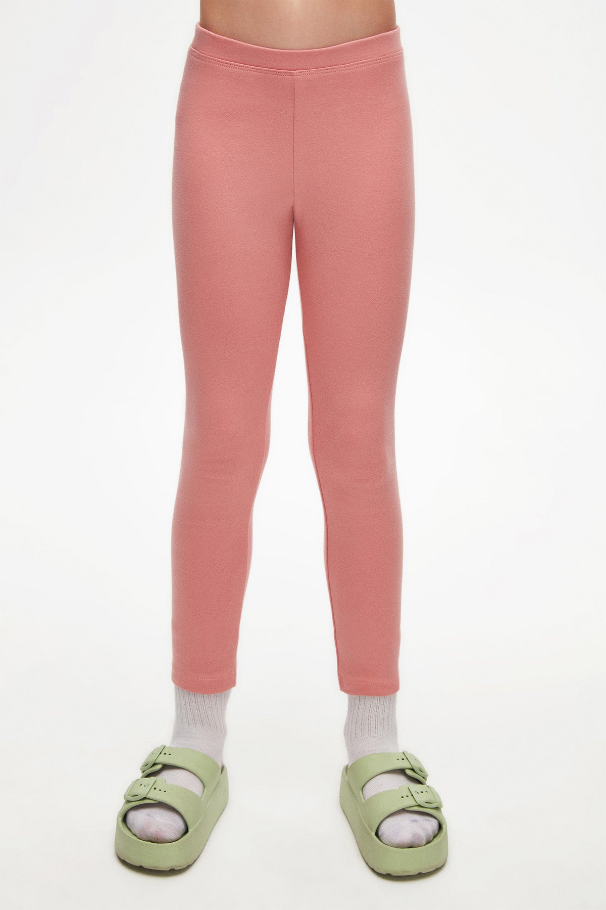 Basic Girls Winter Leggings (DARK POWDER PINK)