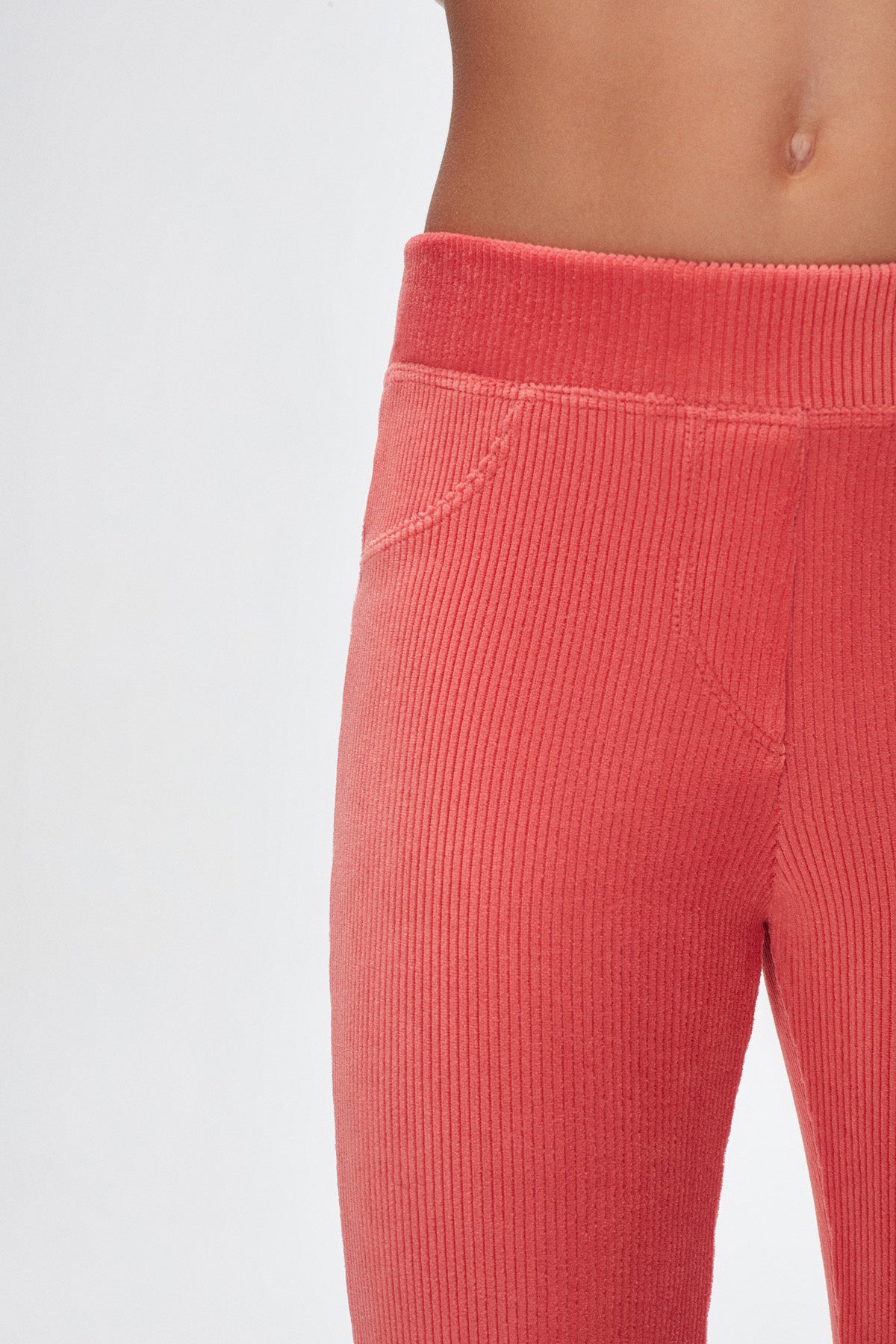 Girls' Ribbed Corduroy Leggings with Pockets