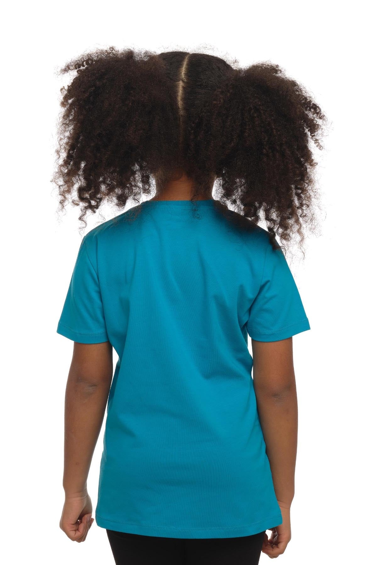 Basic Unisex Kids Crew Neck Short Sleeve T-Shirt (OCEAN TURQUOISE)