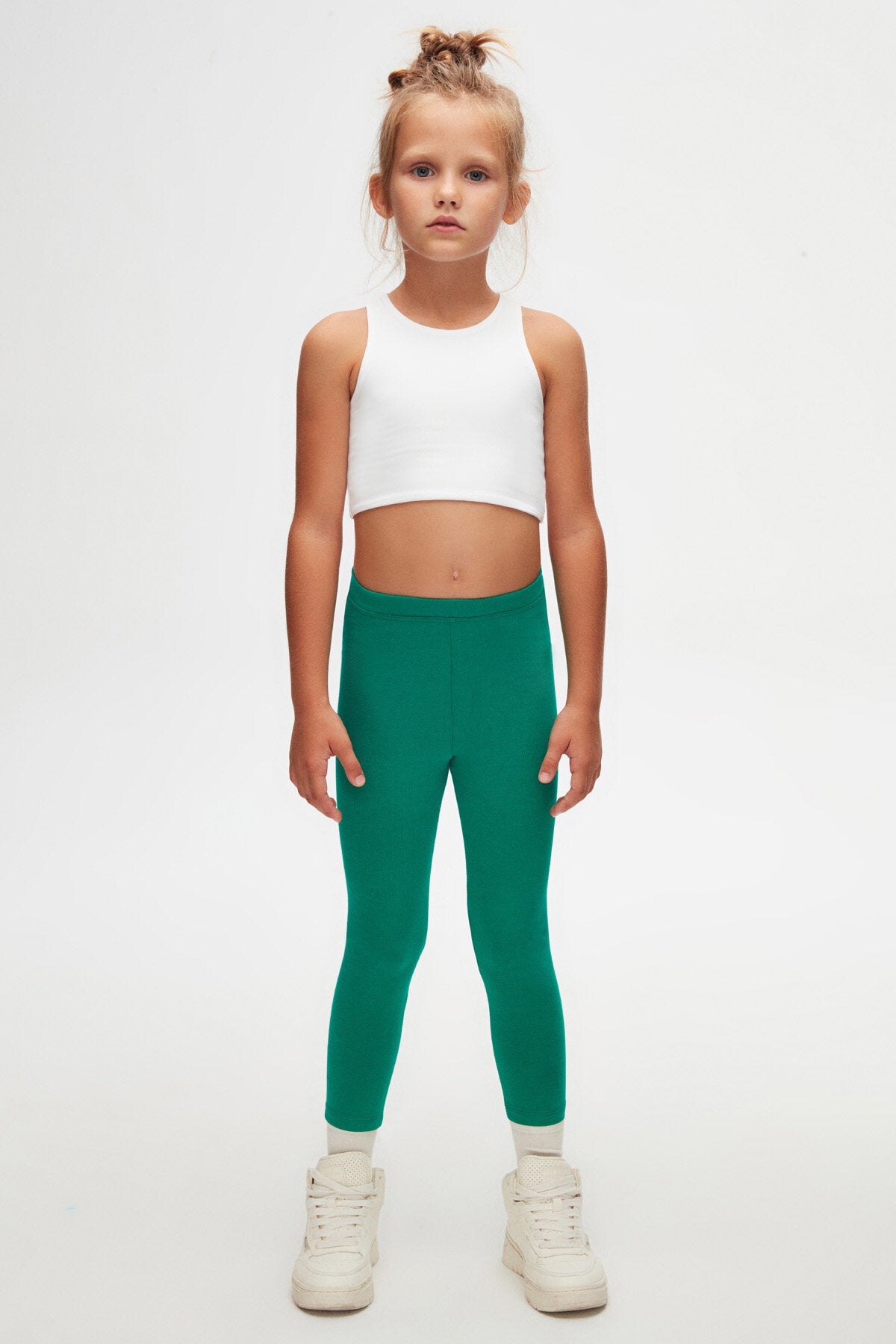 Basic Girls Winter Leggings (DYNASTY GREEN)
