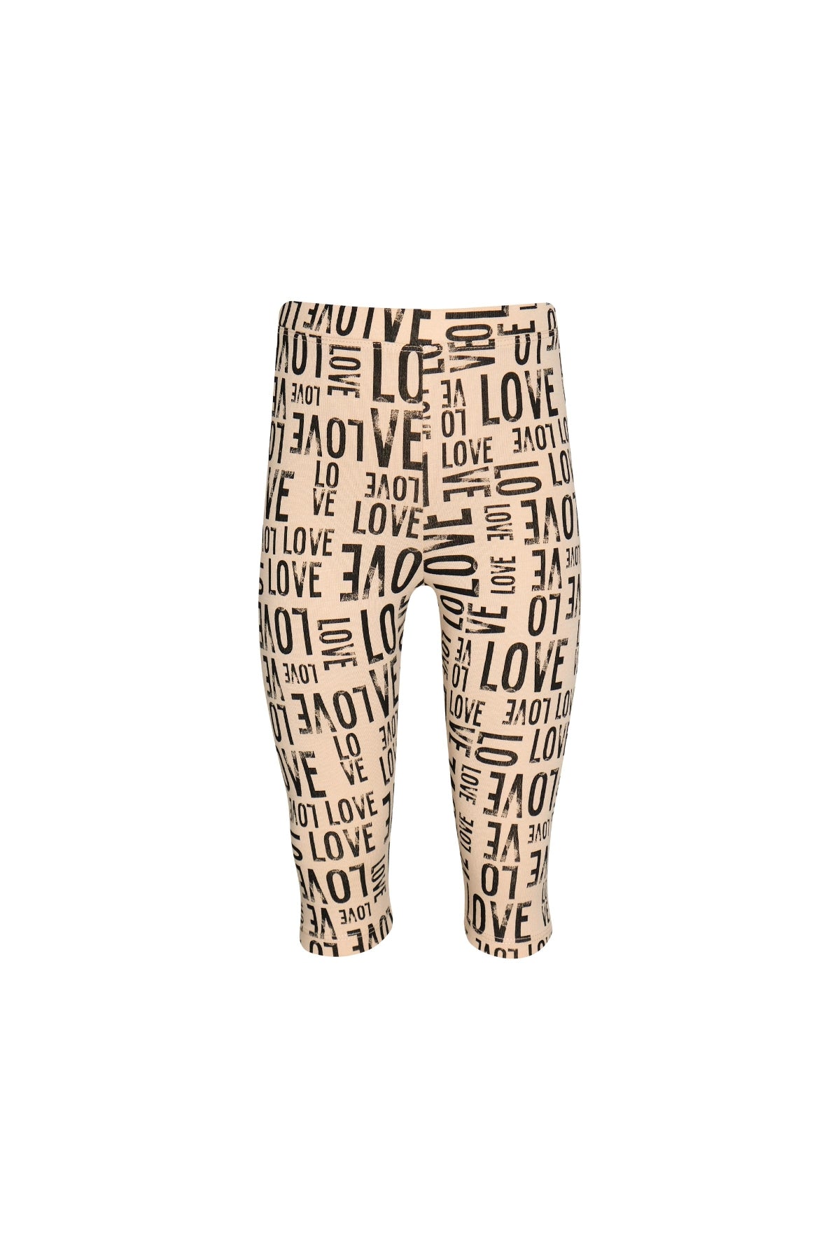 Girls' Lovely Letters Patterned Capri Leggings