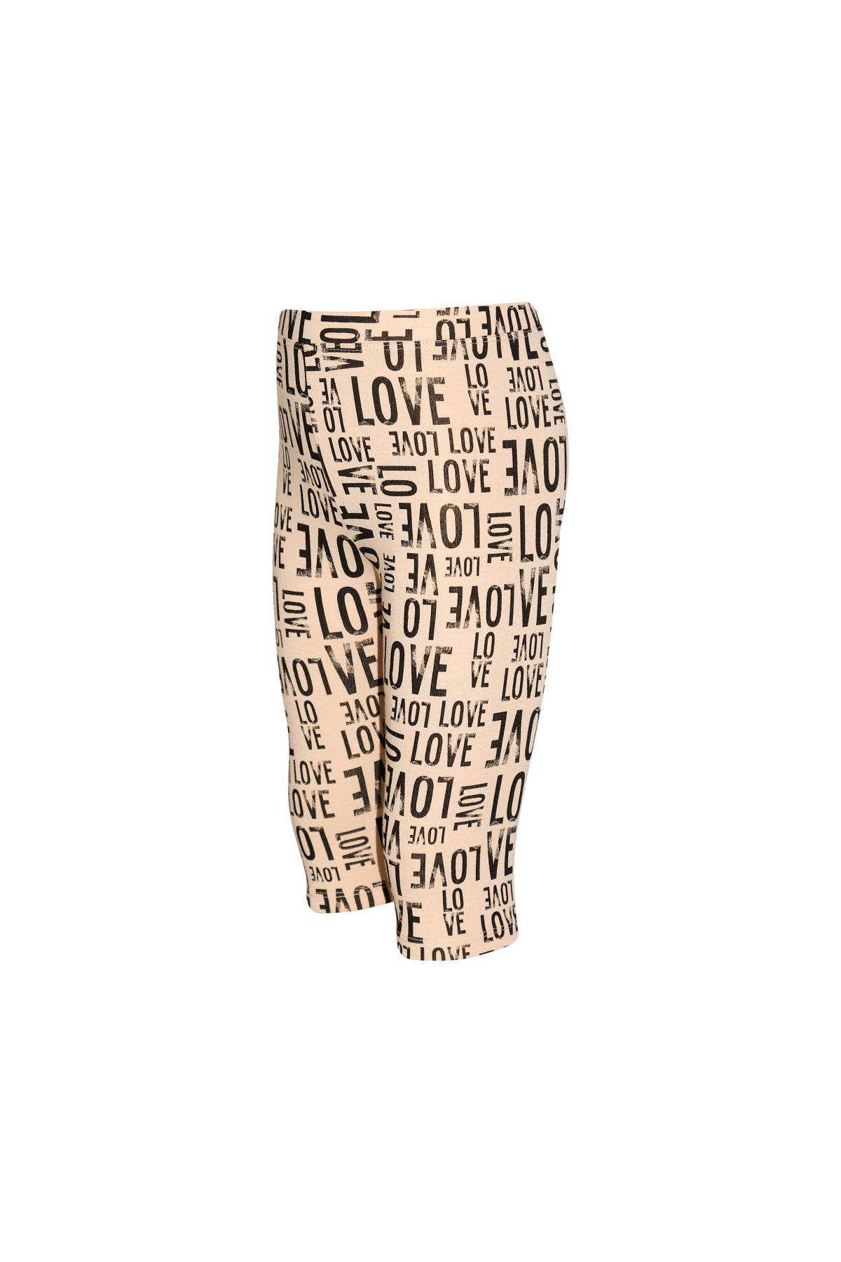 Girls' Lovely Letters Patterned Capri Leggings