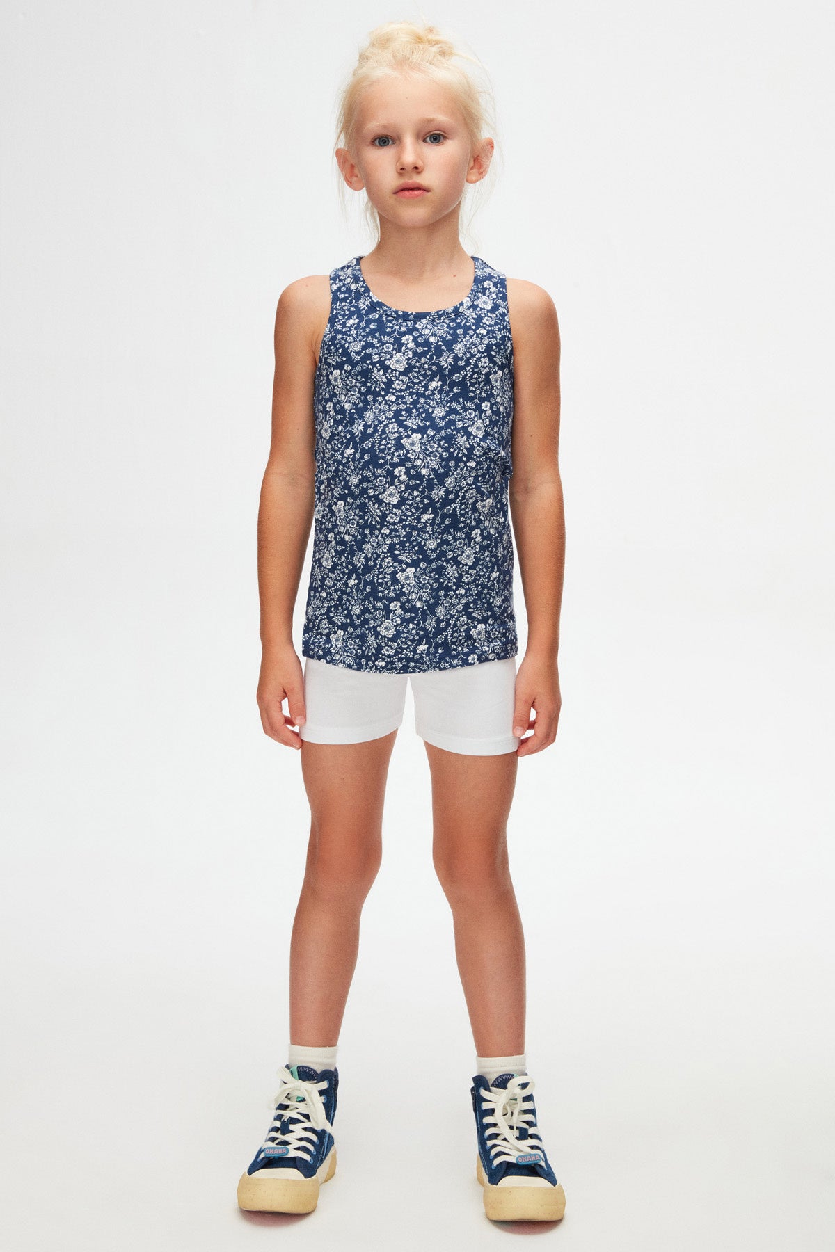 Midnight Garden Girls Patterned Sleeveless T-Shirt