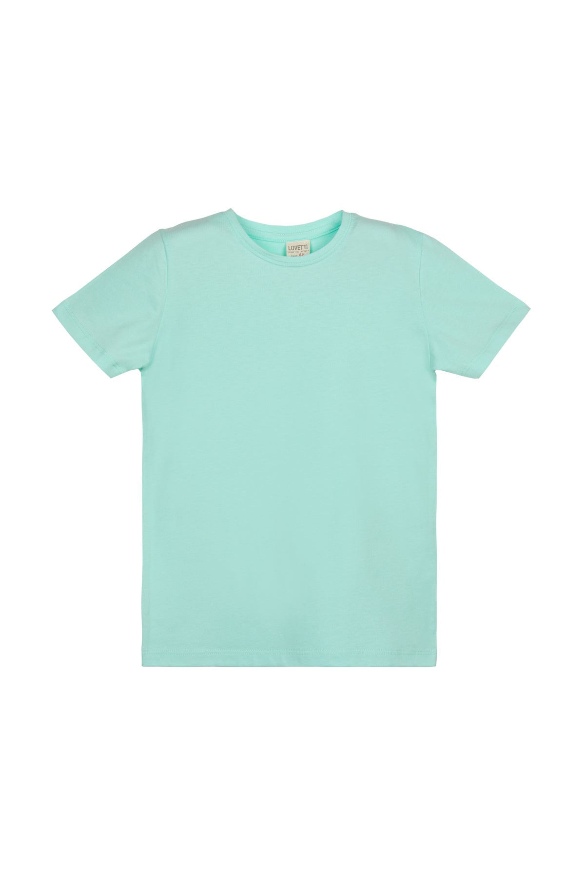 Basic Unisex Kids Crew Neck Short Sleeve T-Shirt (MINT)