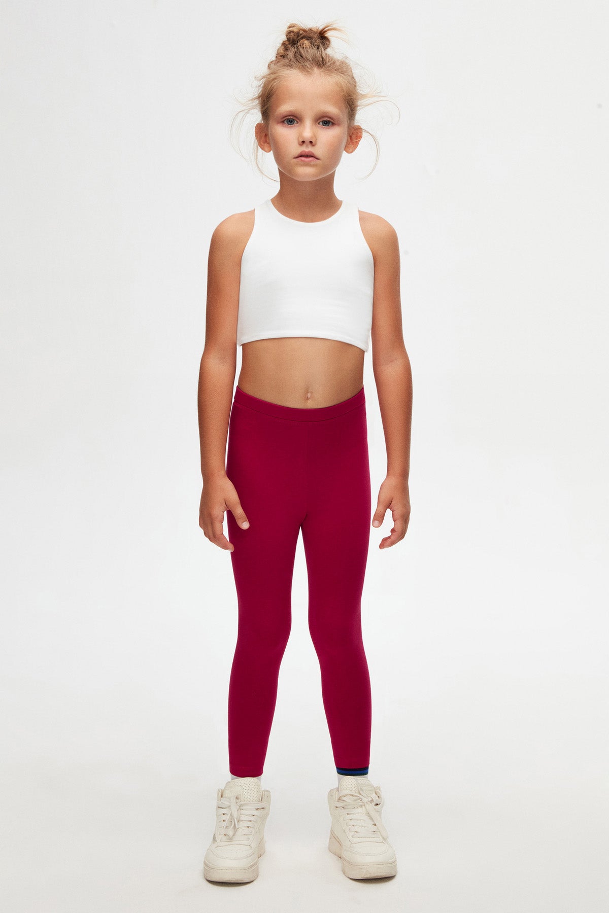 Girls' Basic Summer Leggings (CRIMSON)