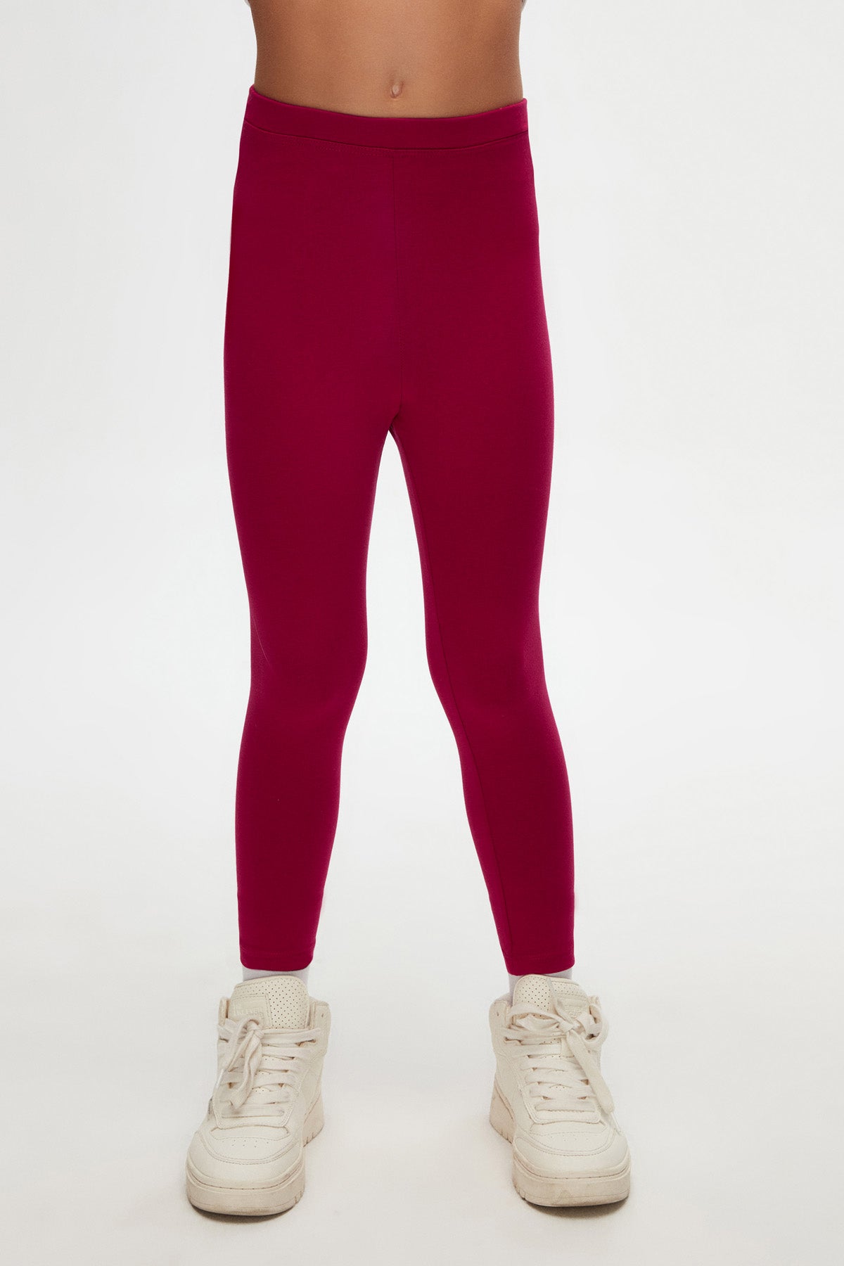 Girls' Basic Summer Leggings (CRIMSON)