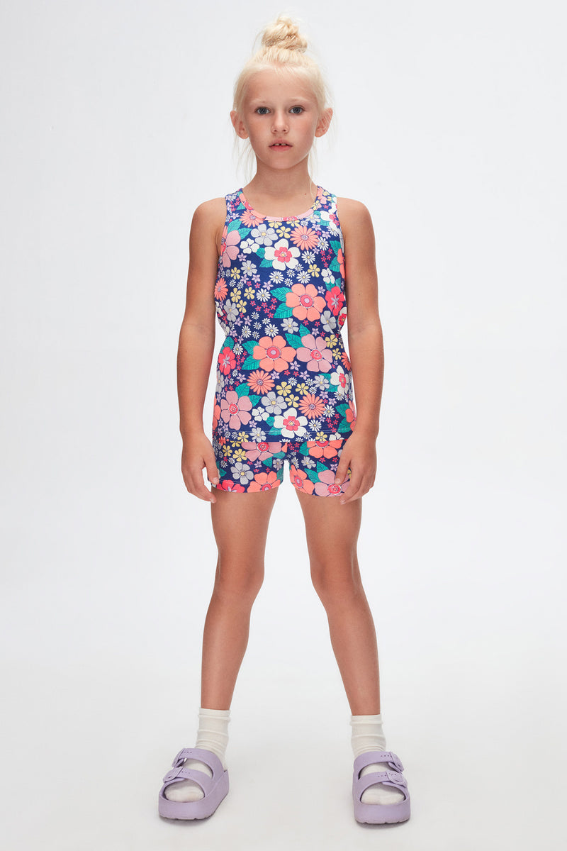 Neon Garden Girls Patterned Sleeveless T-Shirt