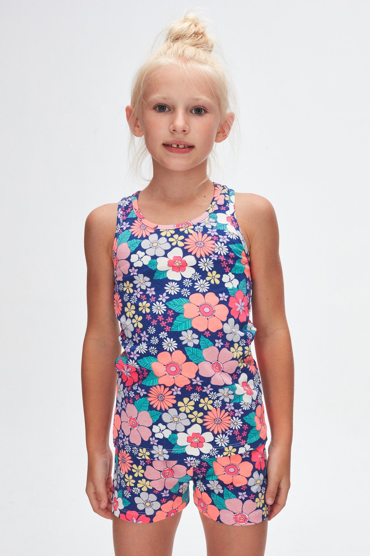 Neon Garden Girls Patterned Sleeveless T-Shirt