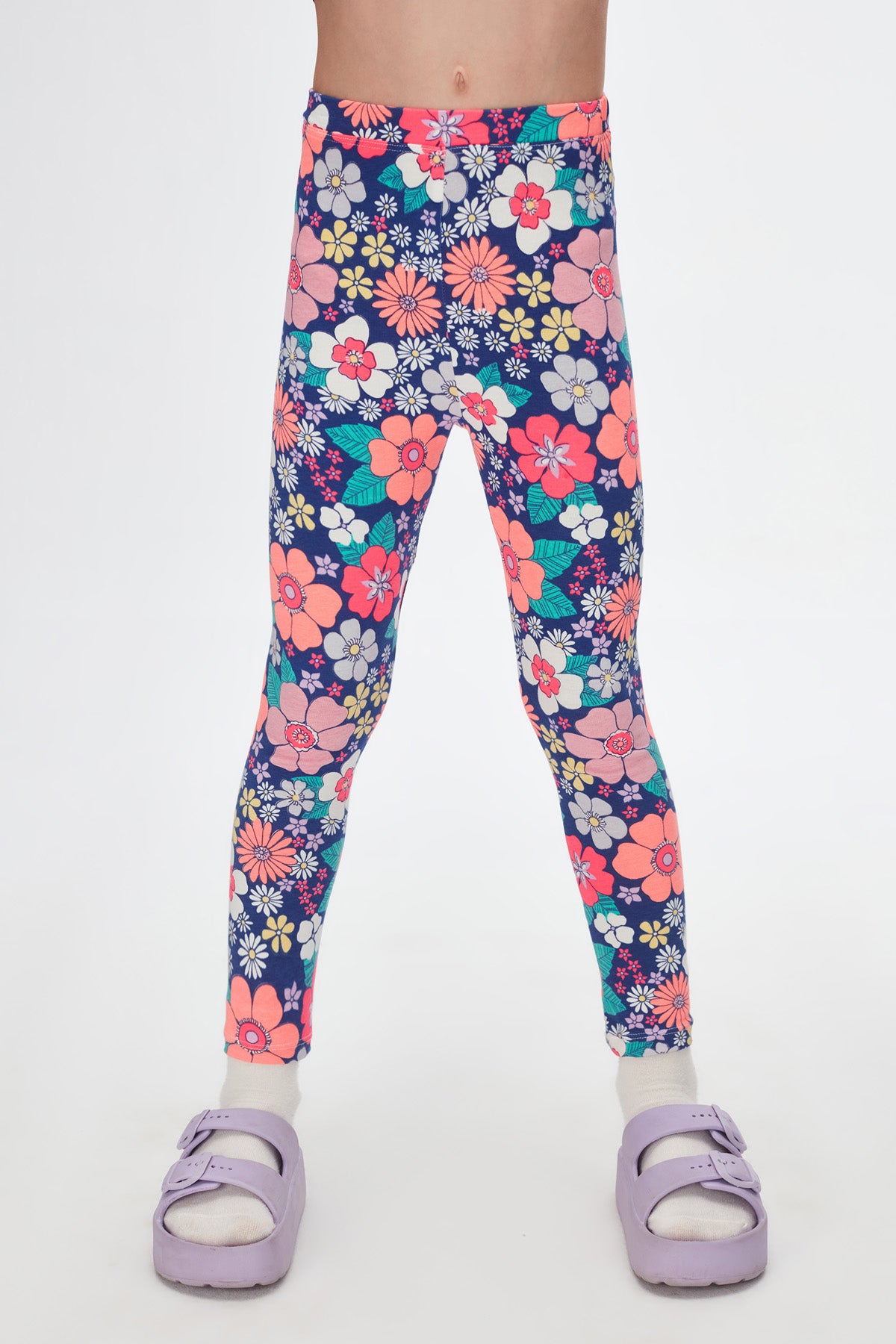 Neon Garden Girls' Patterned Summer Leggings