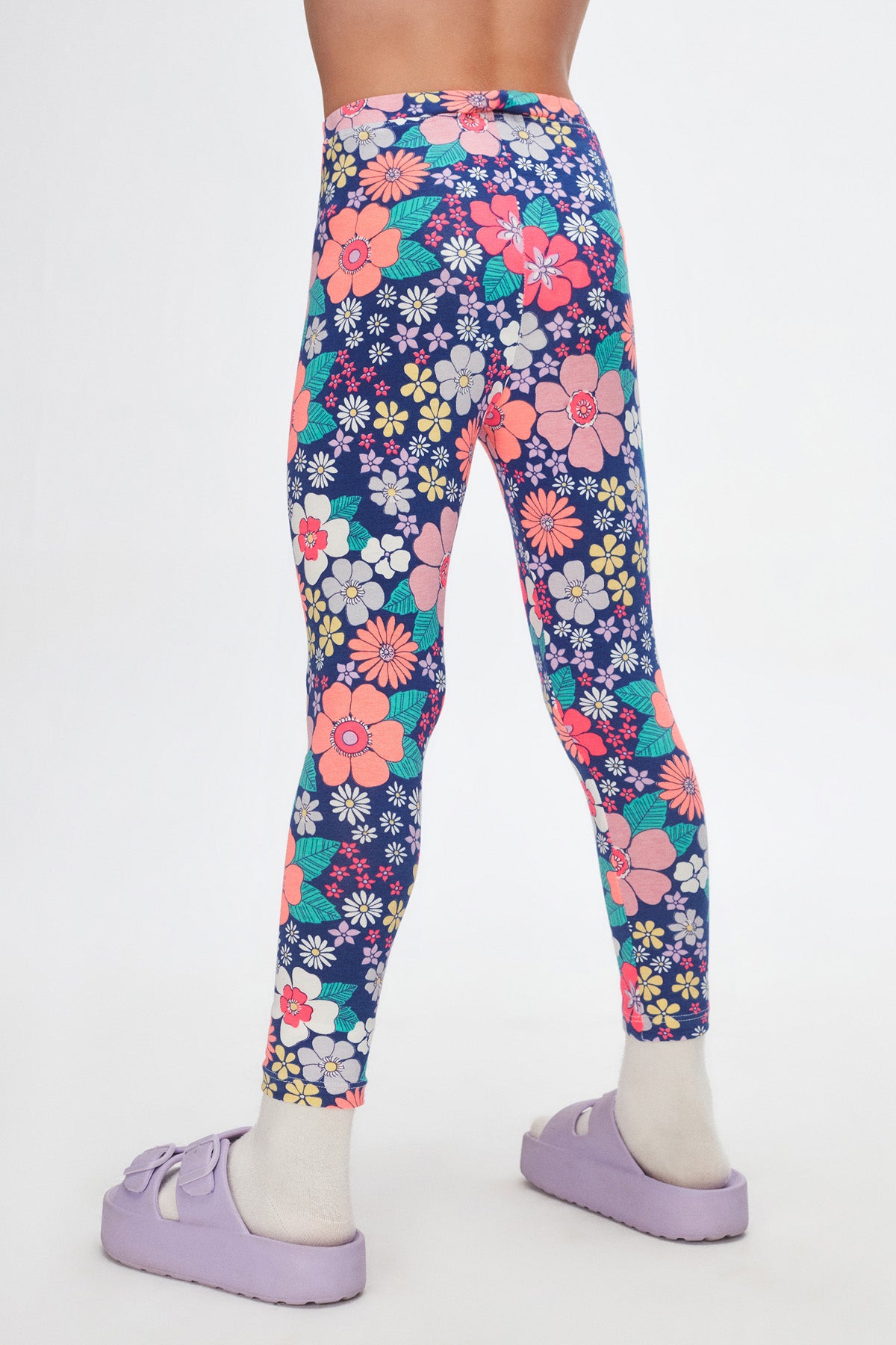 Neon Garden Girls' Patterned Summer Leggings