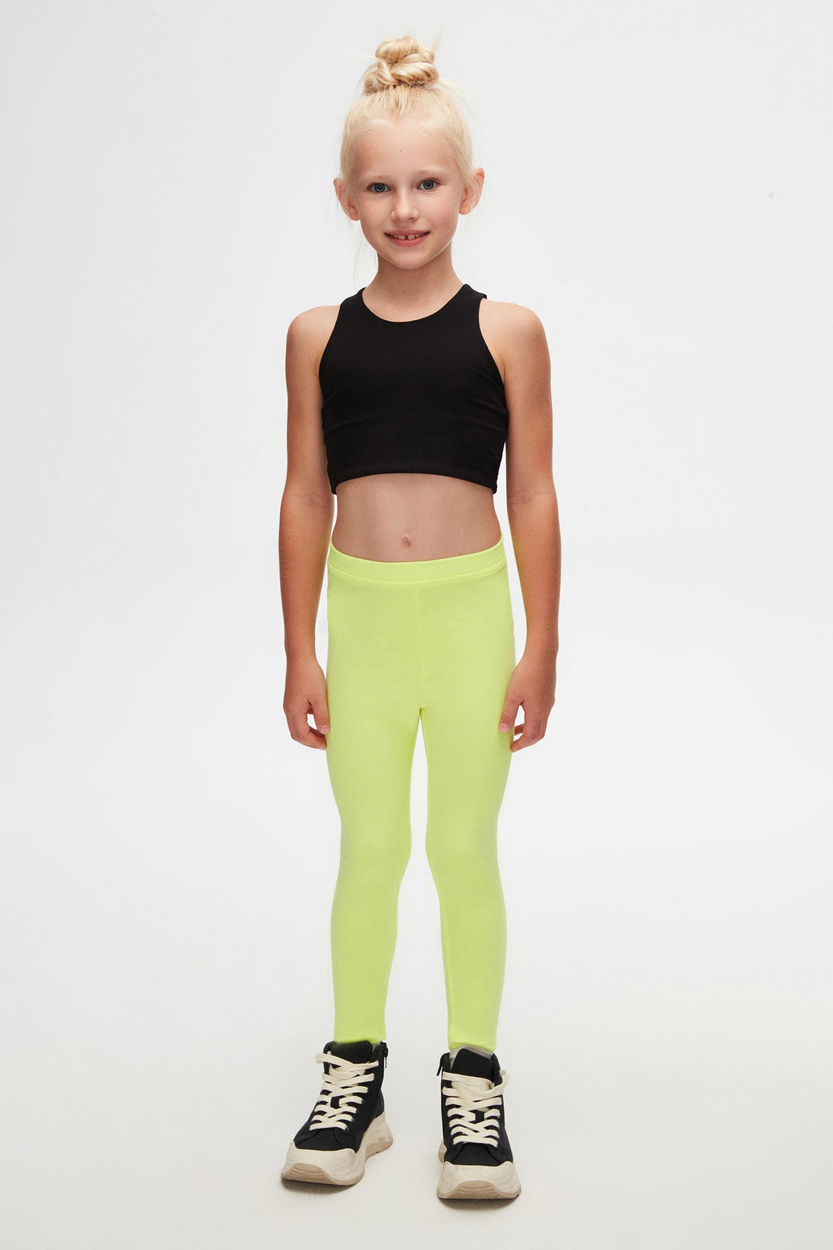 Girls' Basic Summer Leggings (Neon Yellow)