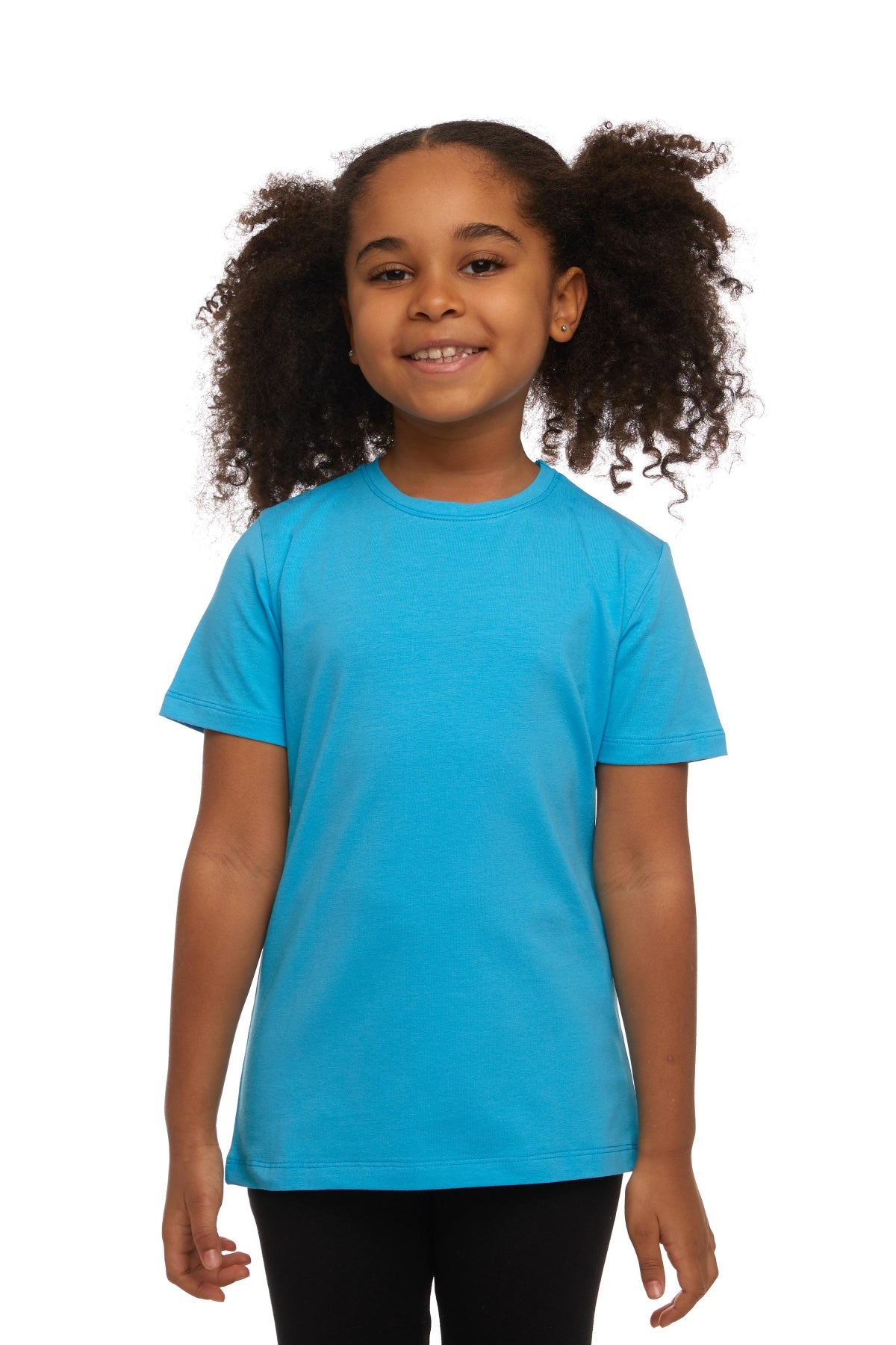 Basic Unisex Kids Crew Neck Short Sleeve T-Shirt (AQUARIUS)