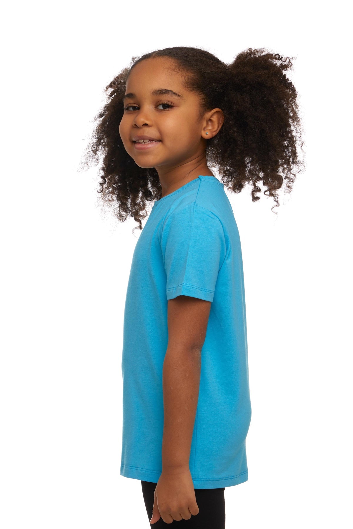 Basic Unisex Kids Crew Neck Short Sleeve T-Shirt (AQUARIUS)