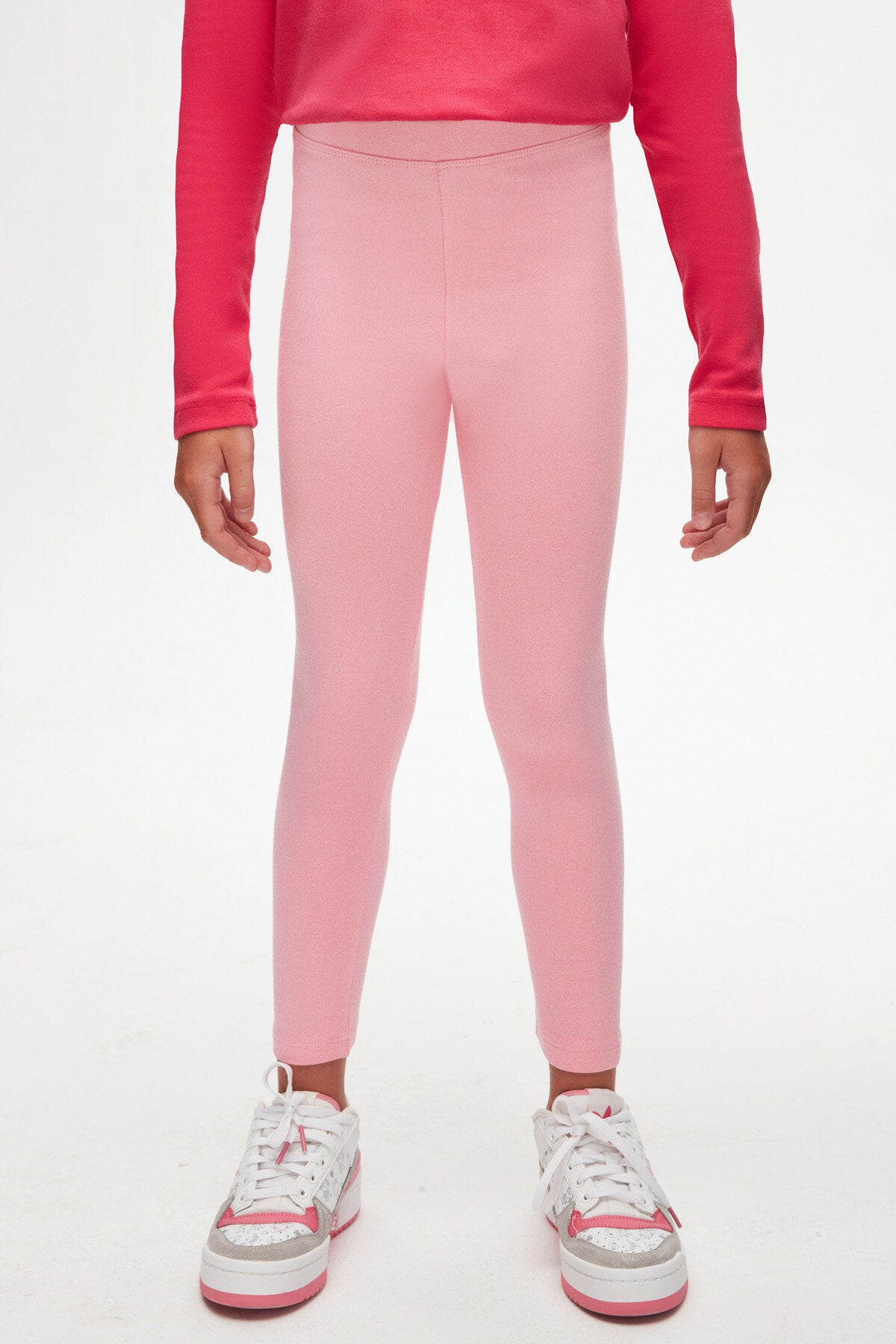 Basic Girls Winter Leggings (PEONY PINK)