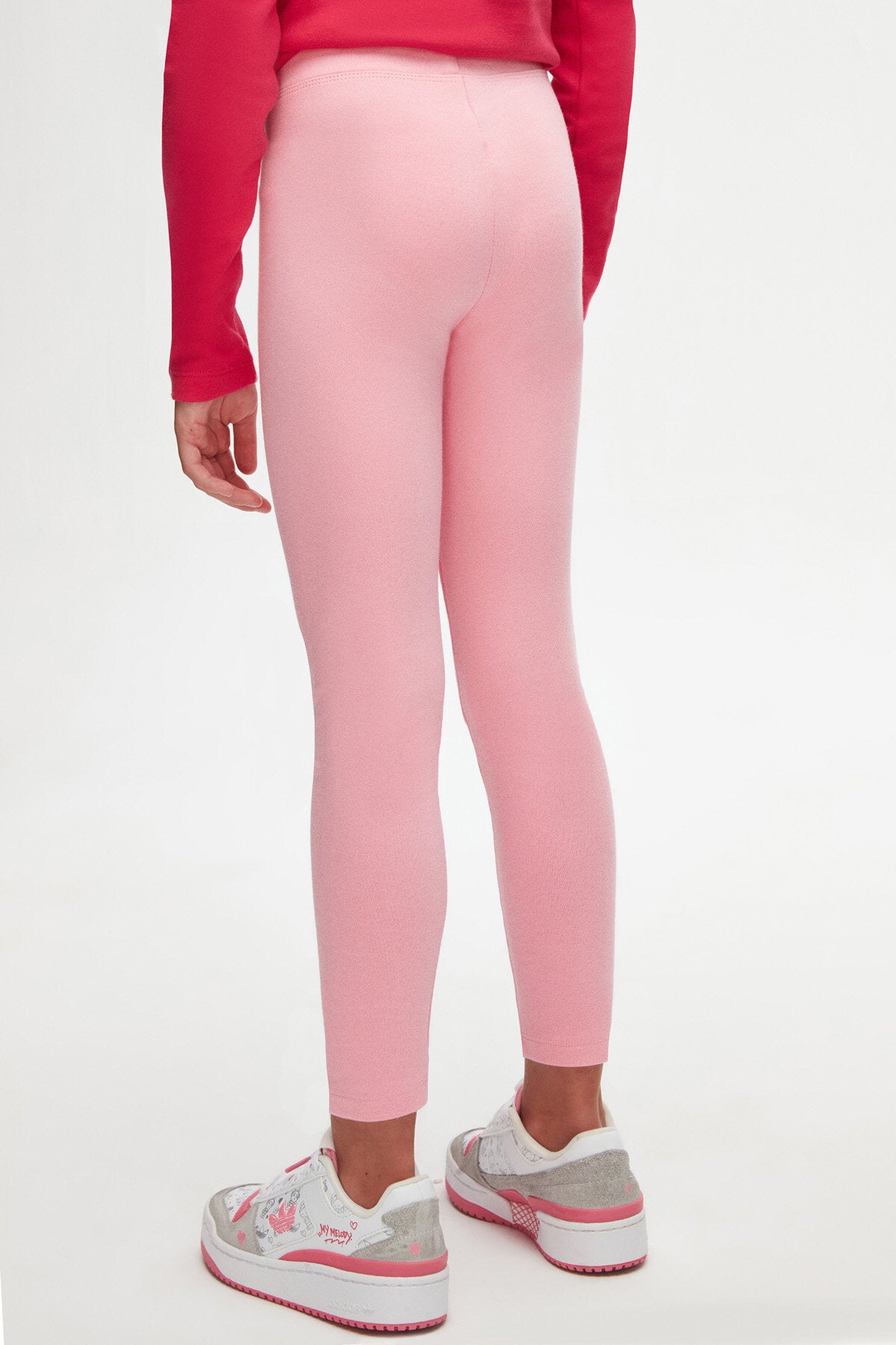 Basic Girls Winter Leggings (PEONY PINK)