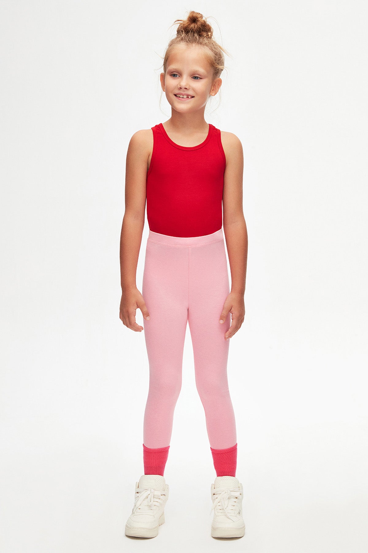 Girls' Basic Summer Leggings (PEONY PINK)