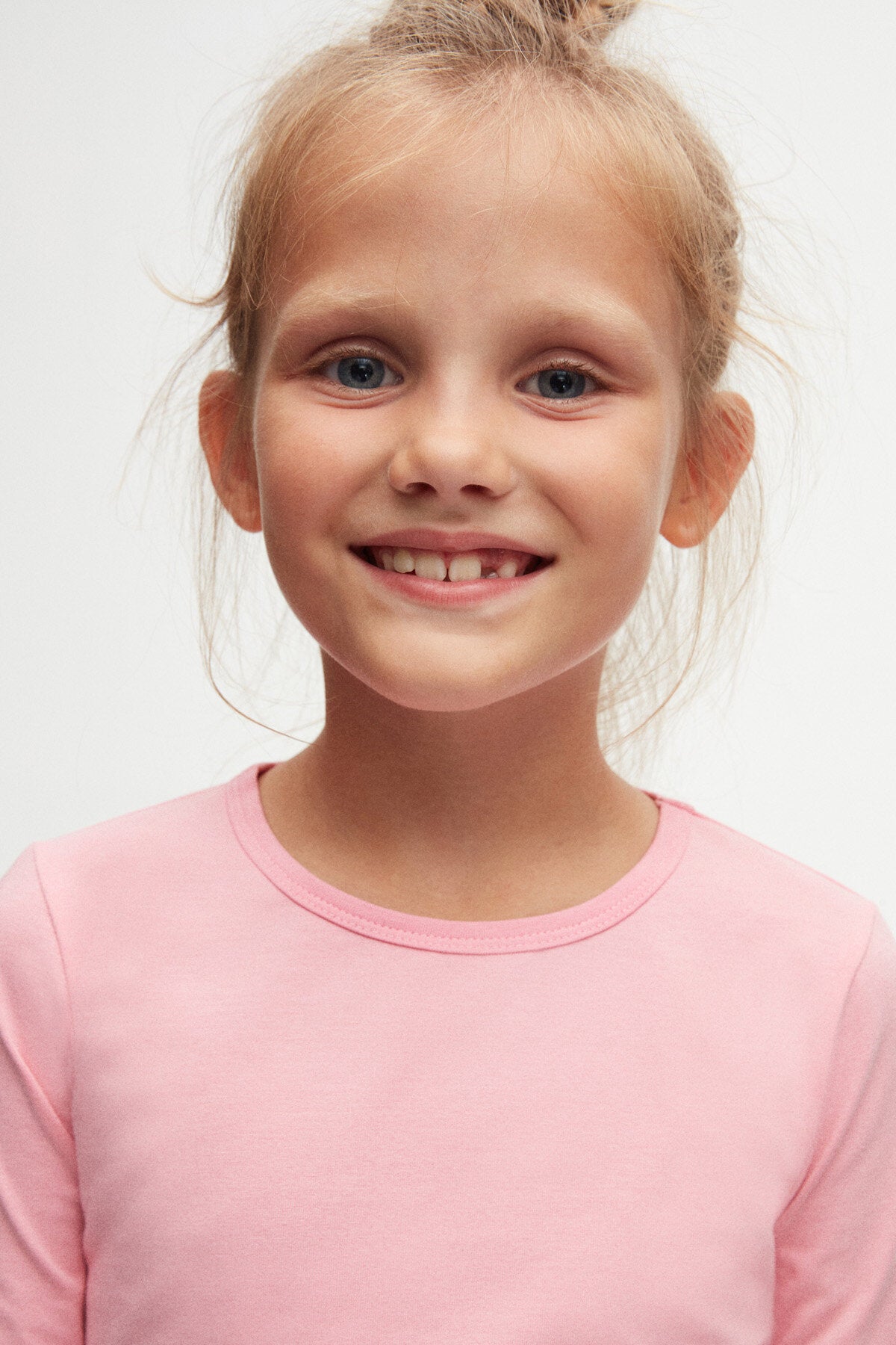 Girls' Basic Seasonal Stretch Long Sleeve T-Shirt (PEONY PINK)