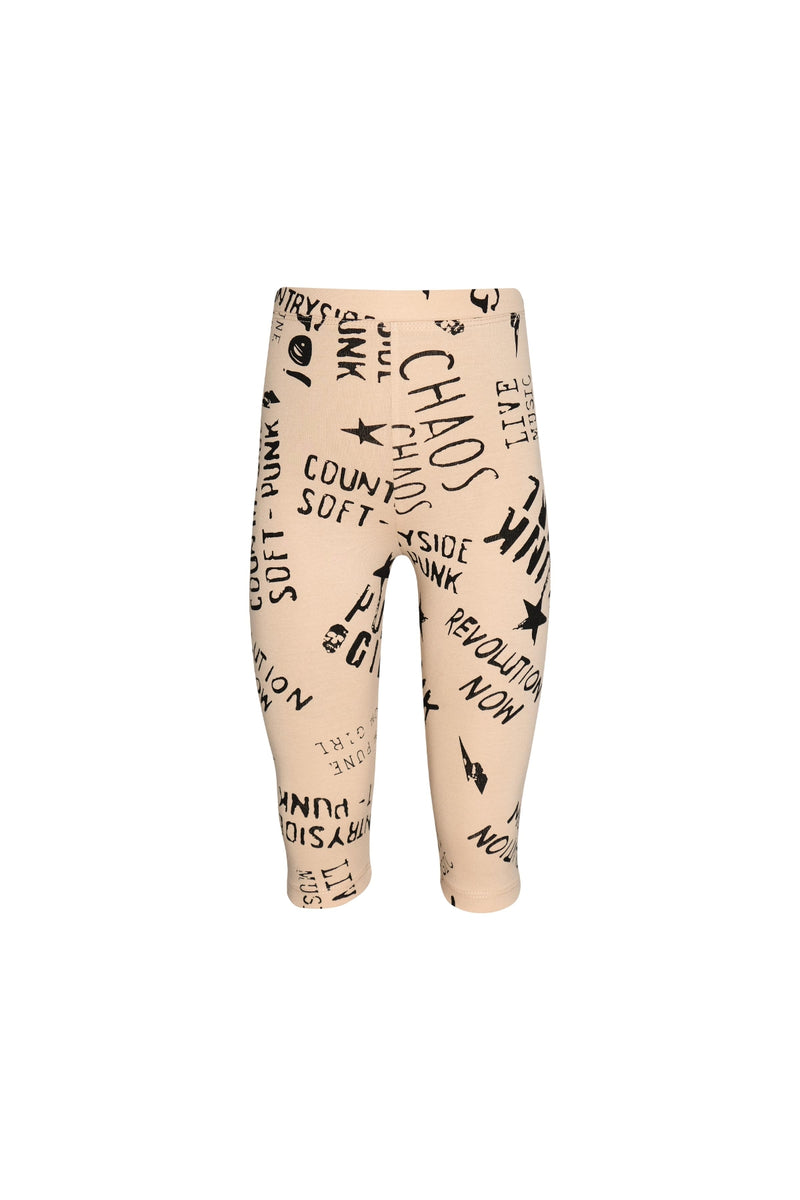 Punk Girl Girls' Patterned Below-Knee Capri Leggings