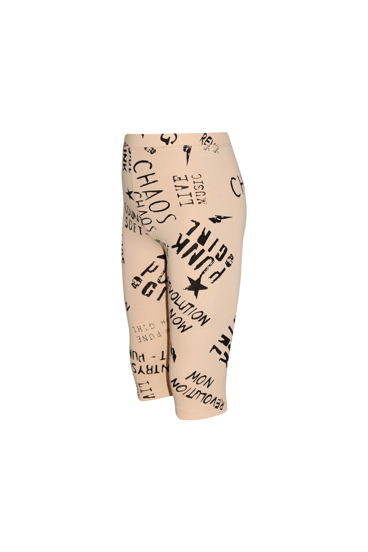 Punk Girl Girls' Patterned Below-Knee Capri Leggings