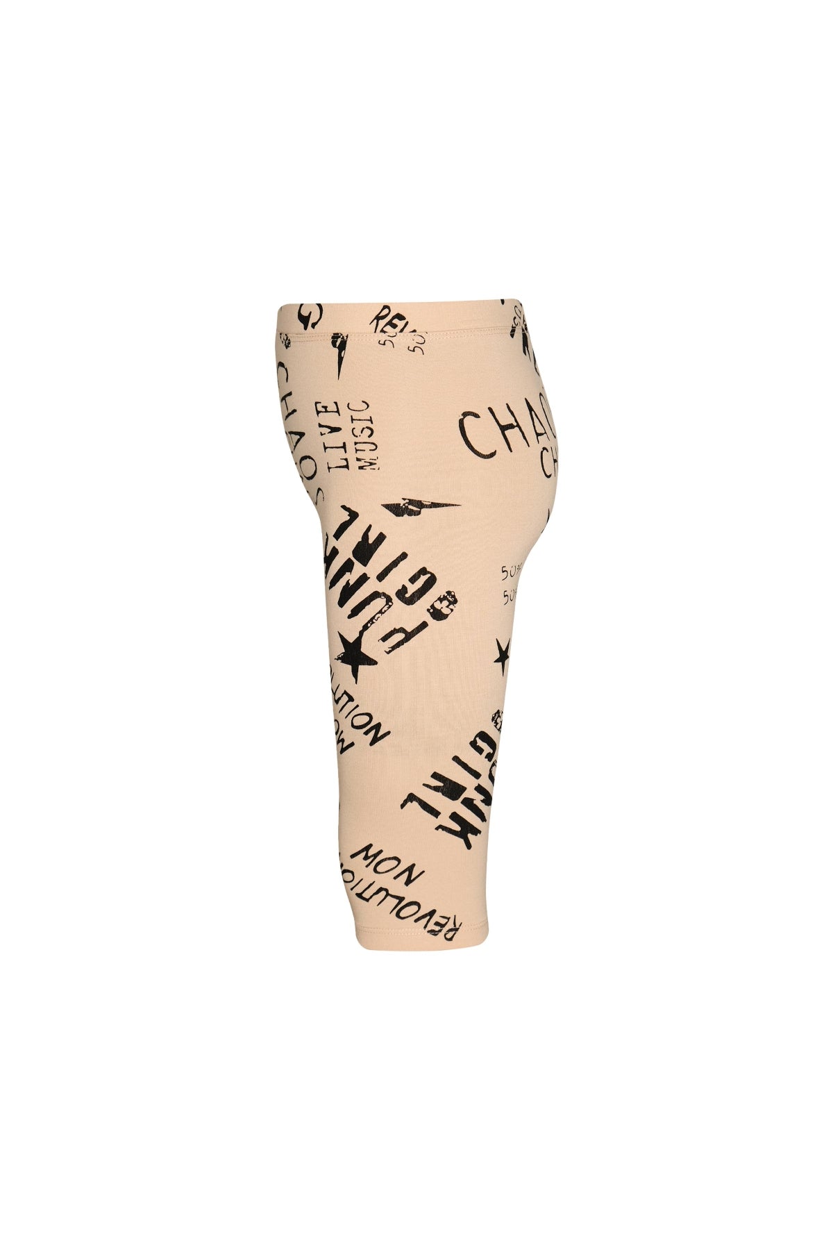Punk Girl Girls' Patterned Below-Knee Capri Leggings_sizechart