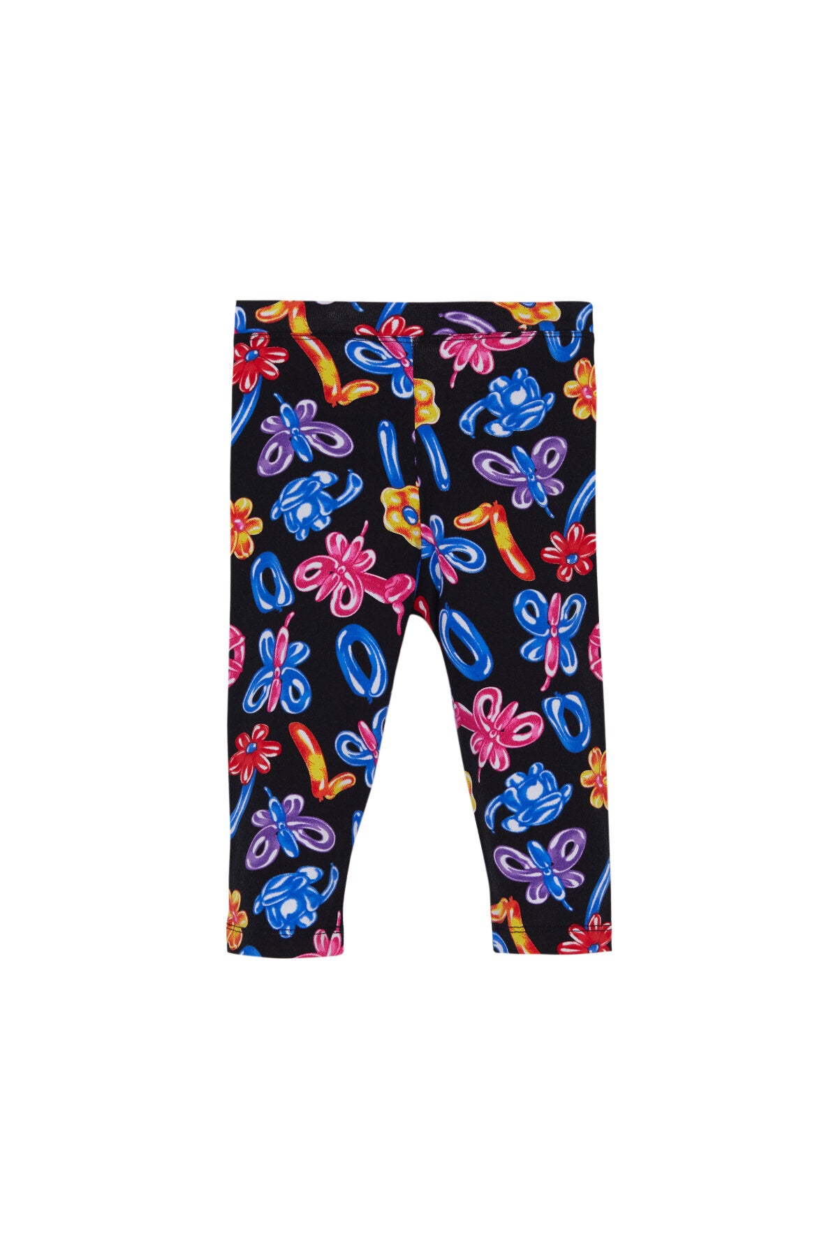 Girls' Balloon Patterned Below-Knee Capri Leggings