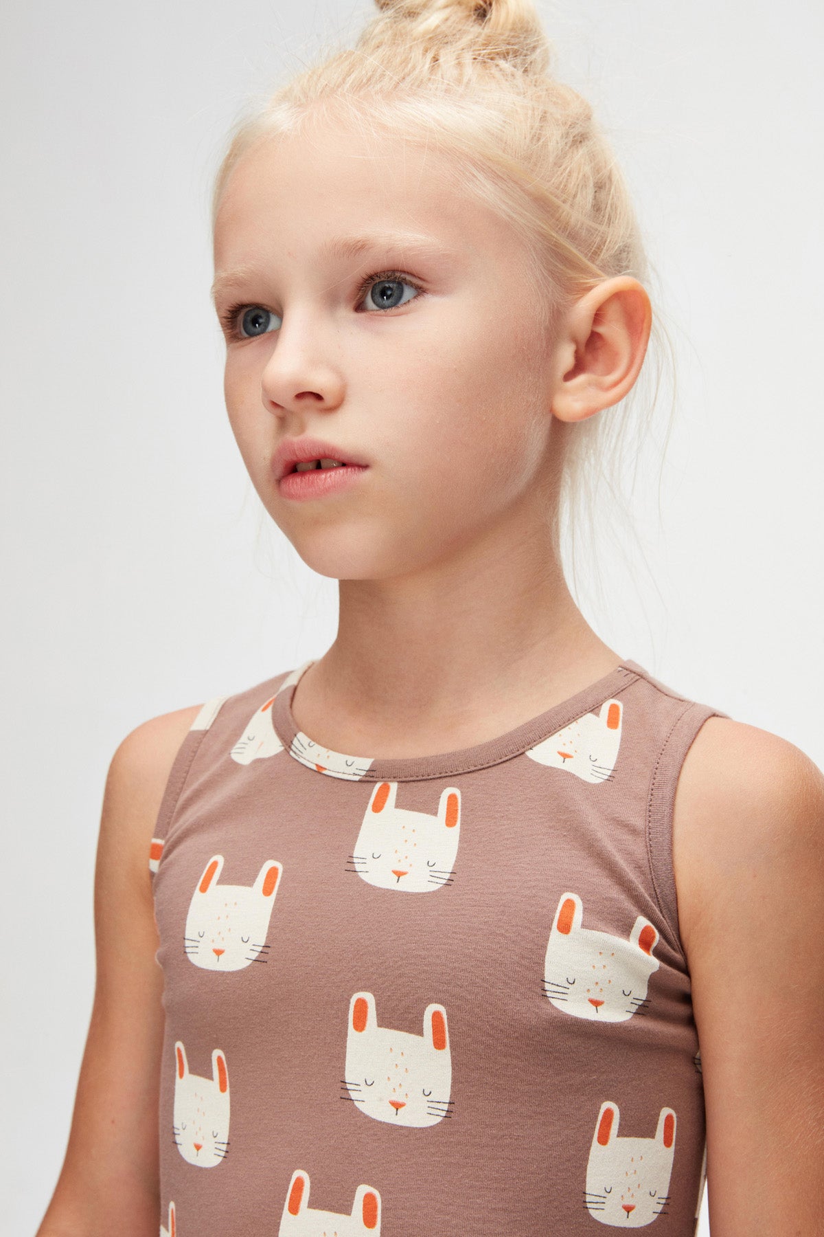 Sleepy Bunny Girls' Patterned Sleeveless Dress