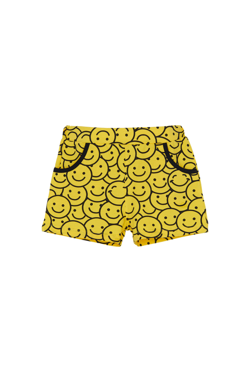 Girls' Smile Print Pocket Shorts