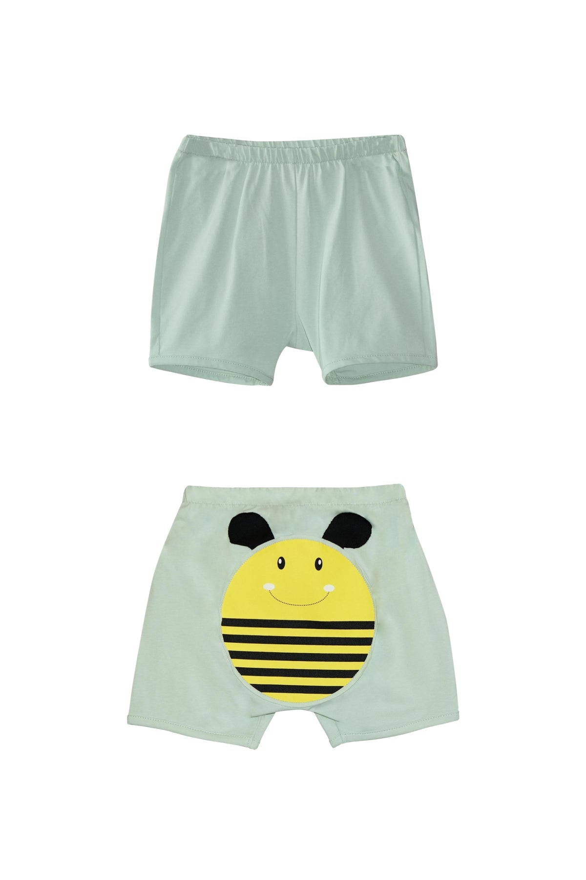 Girls' Bee Print Shorts (SPRAY GREEN)
